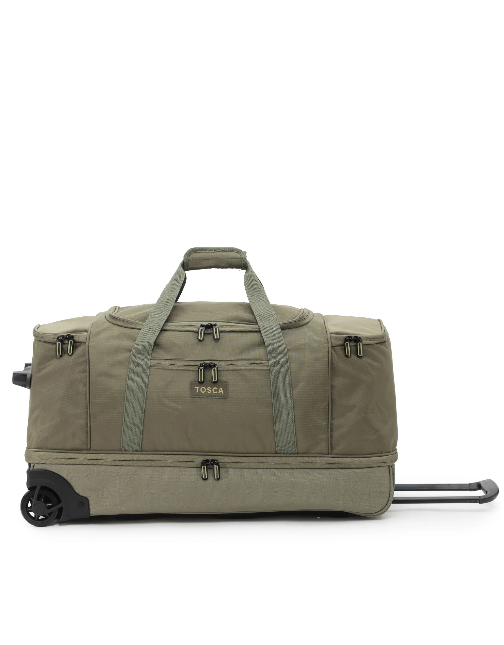 Large 85cm Split Compartment Wheel Bag - Khaki - Image 3