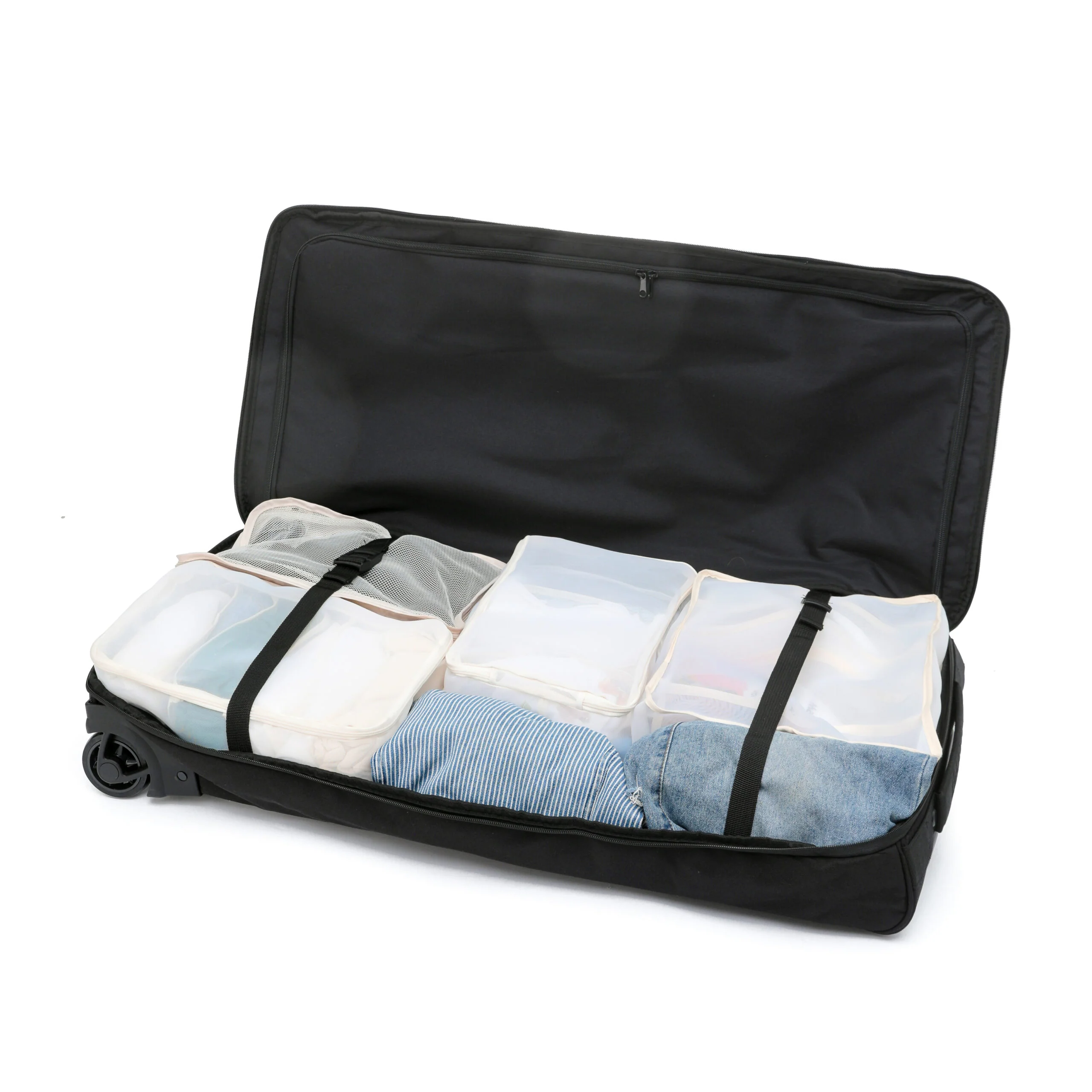 Large 85cm Split Compartment Wheel Bag - Yellow Feather - Image 4
