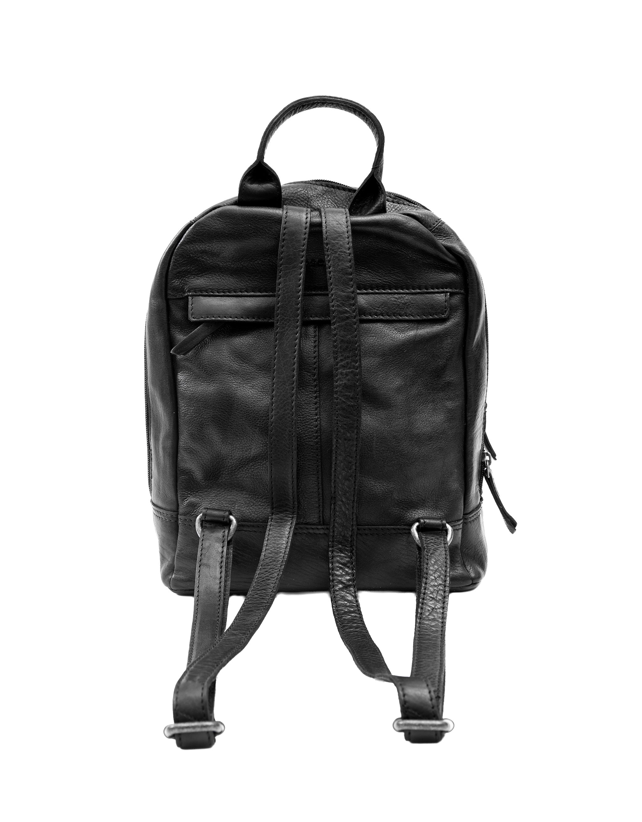 Leather Backpack - Black - Image 2