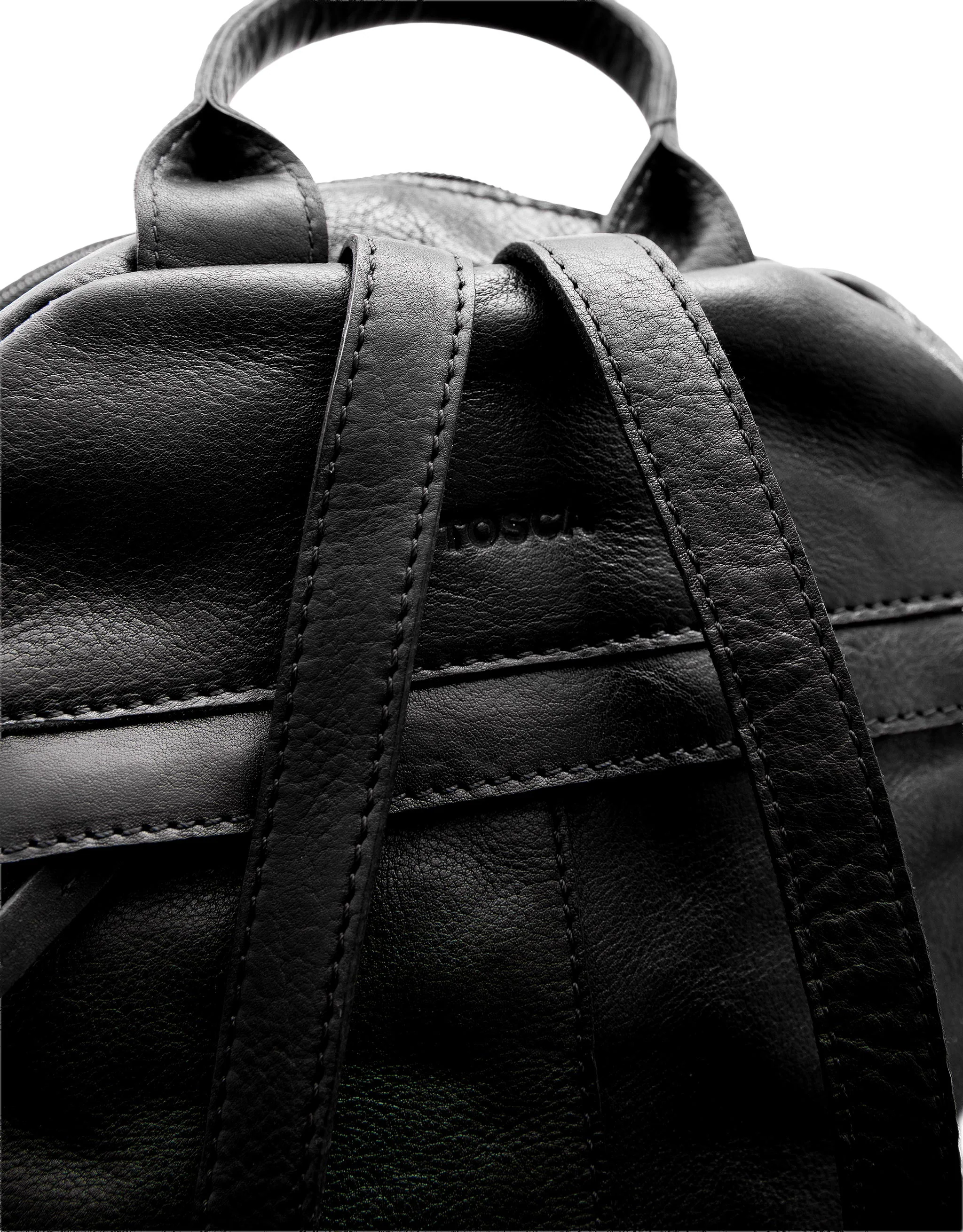 Leather Backpack - Black - Image 5