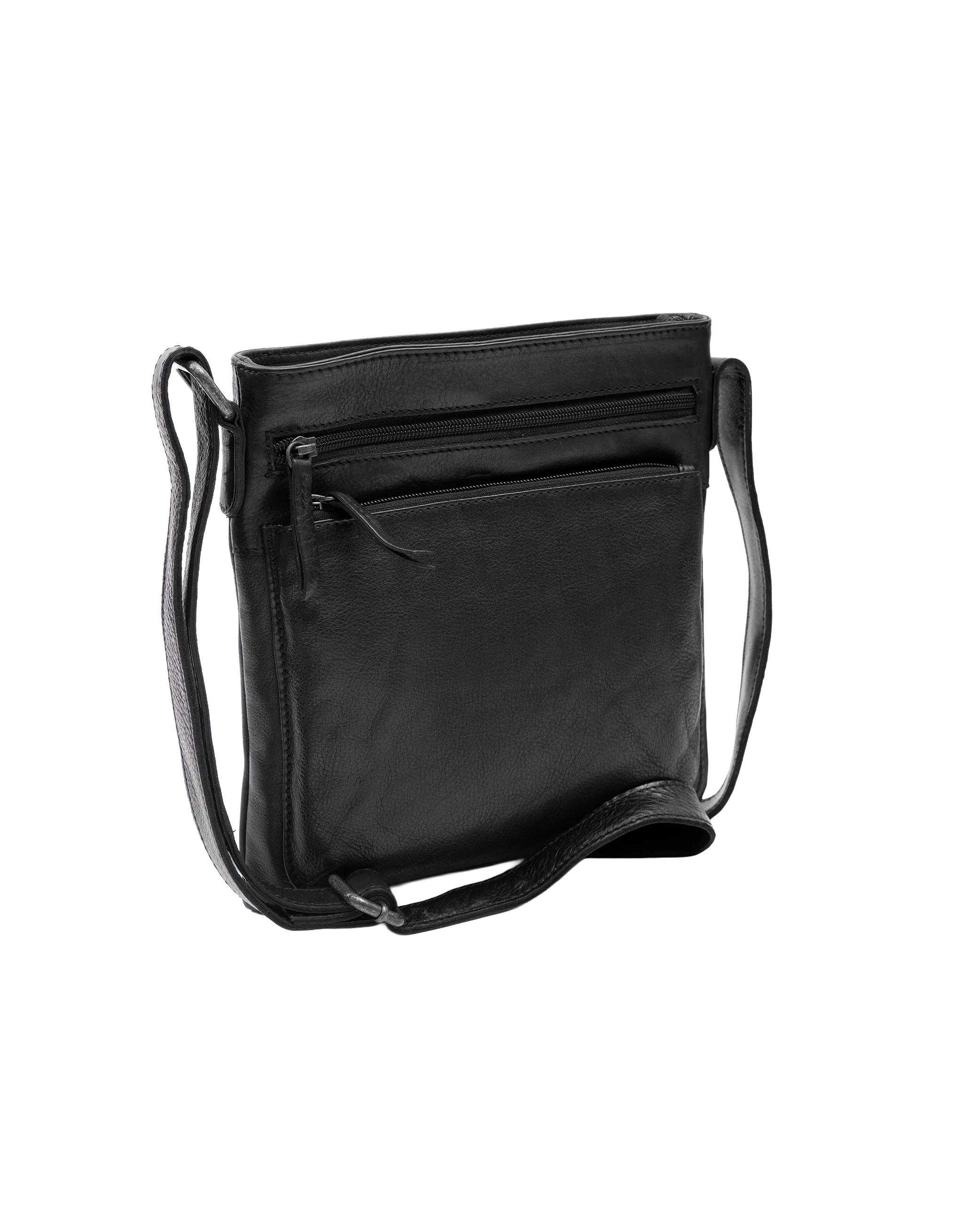 Leather Cross Body Bag - Black - Image 2