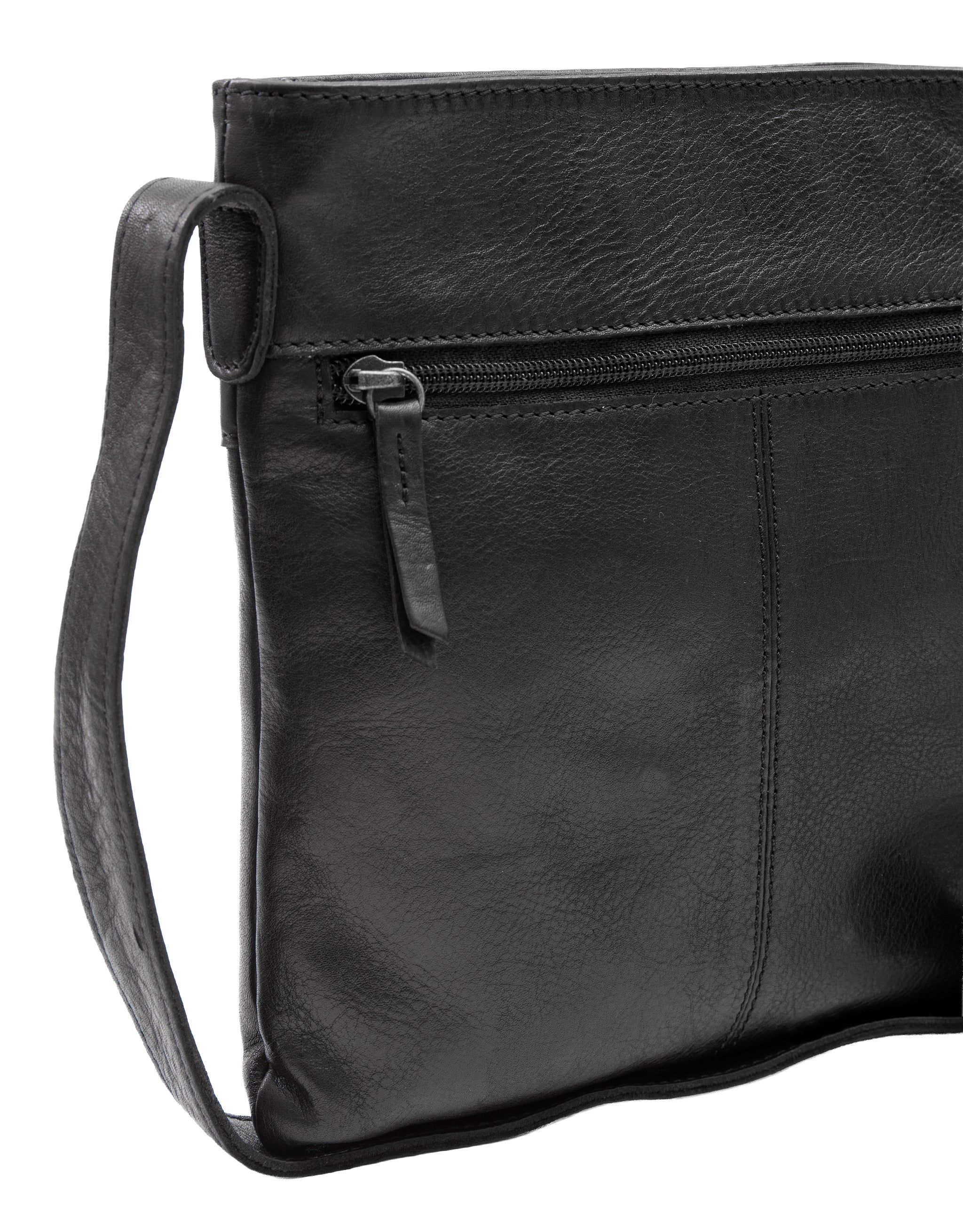 Leather Cross Body Bag - Black - Image 4