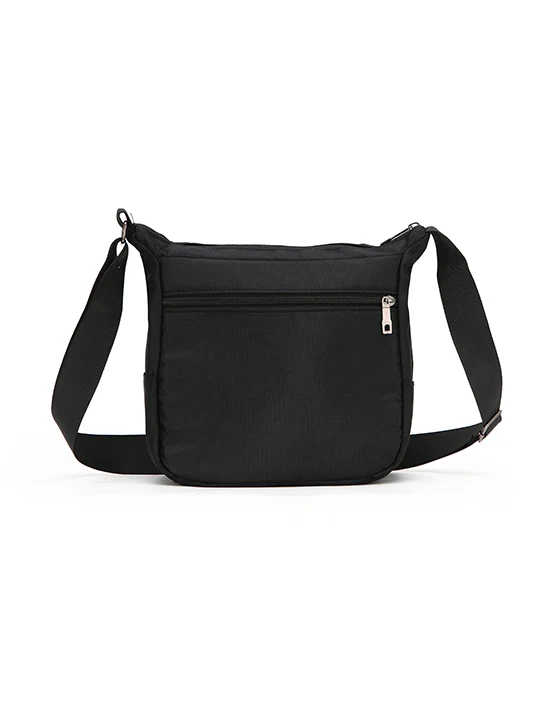 Louies Berry Small Shoulder Bag 4 Zip - Black - Image 3