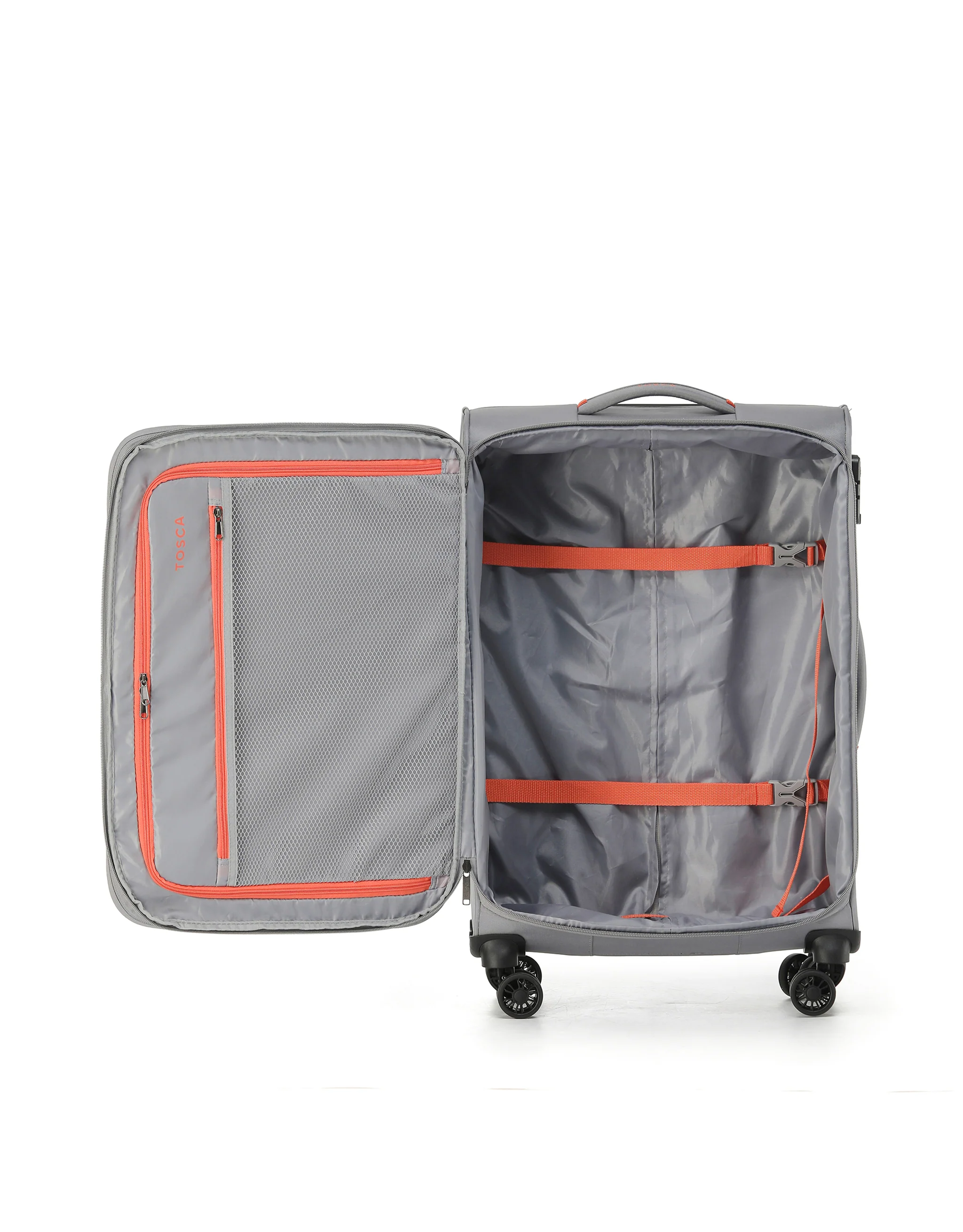 Luna Lite 65cm Medium Soft Suitcase - Grey - Image 3