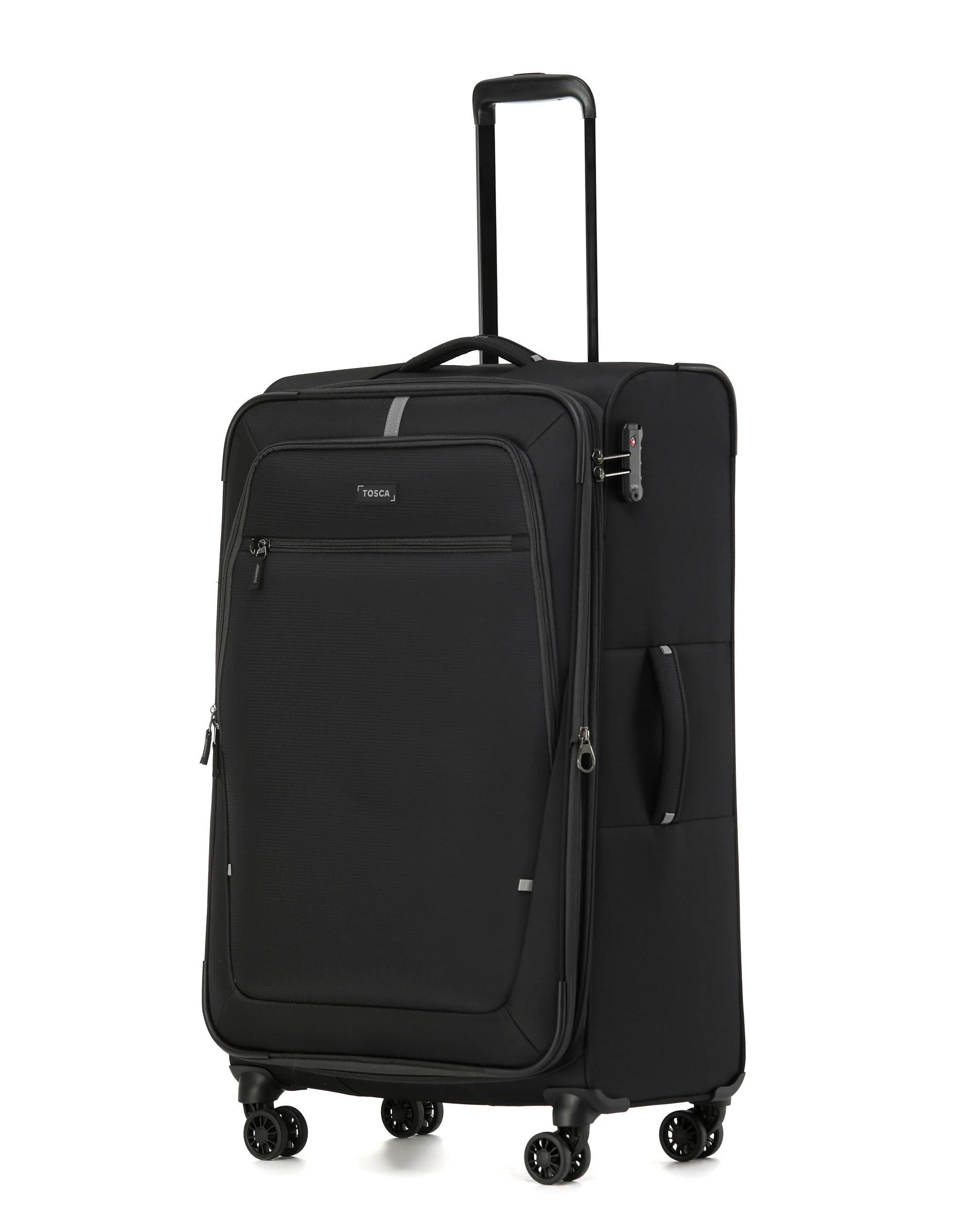 Luna Lite 77cm Large Soft Suitcase - Black