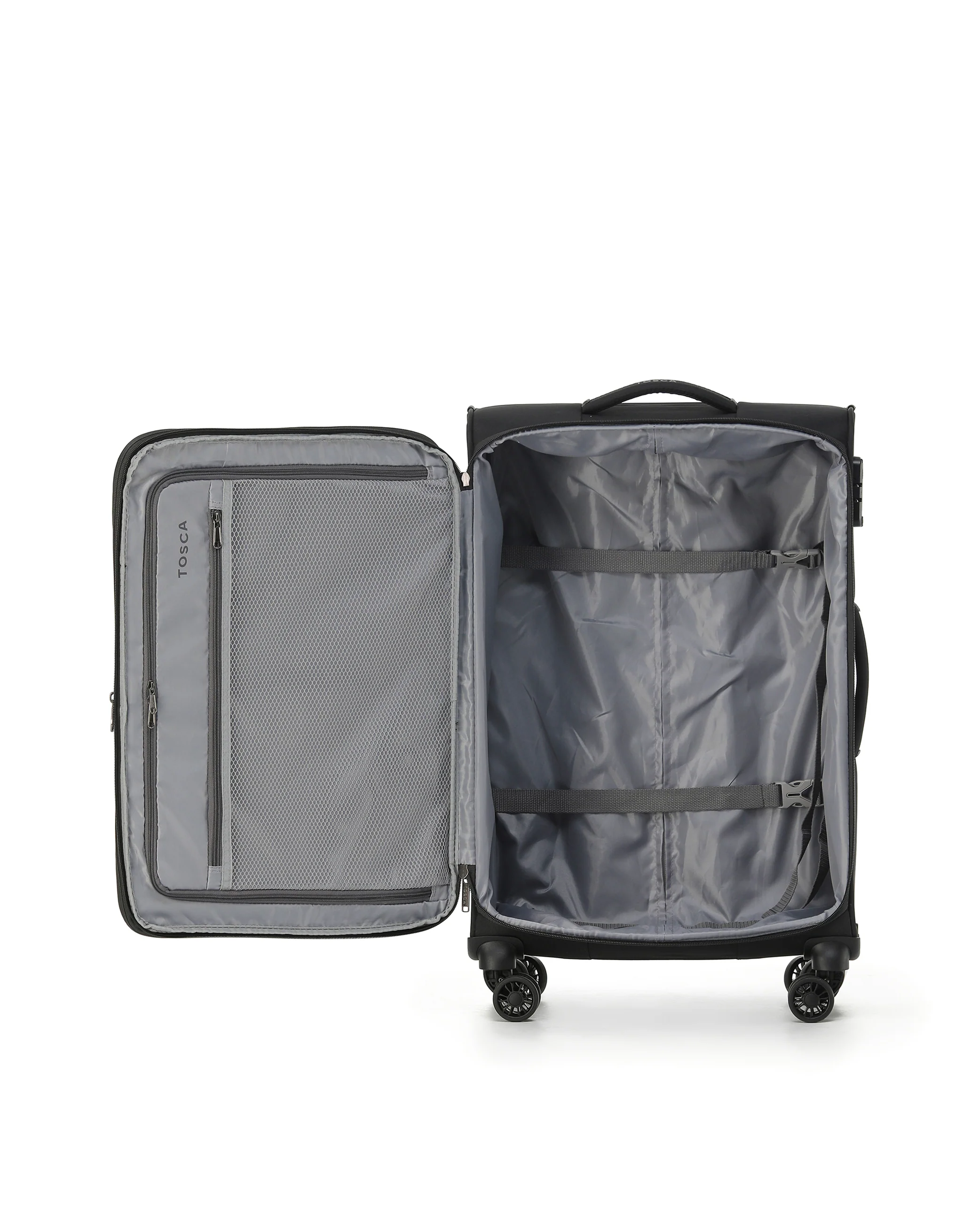 Luna Lite 65cm Medium Soft Suitcase - Black - Image 3