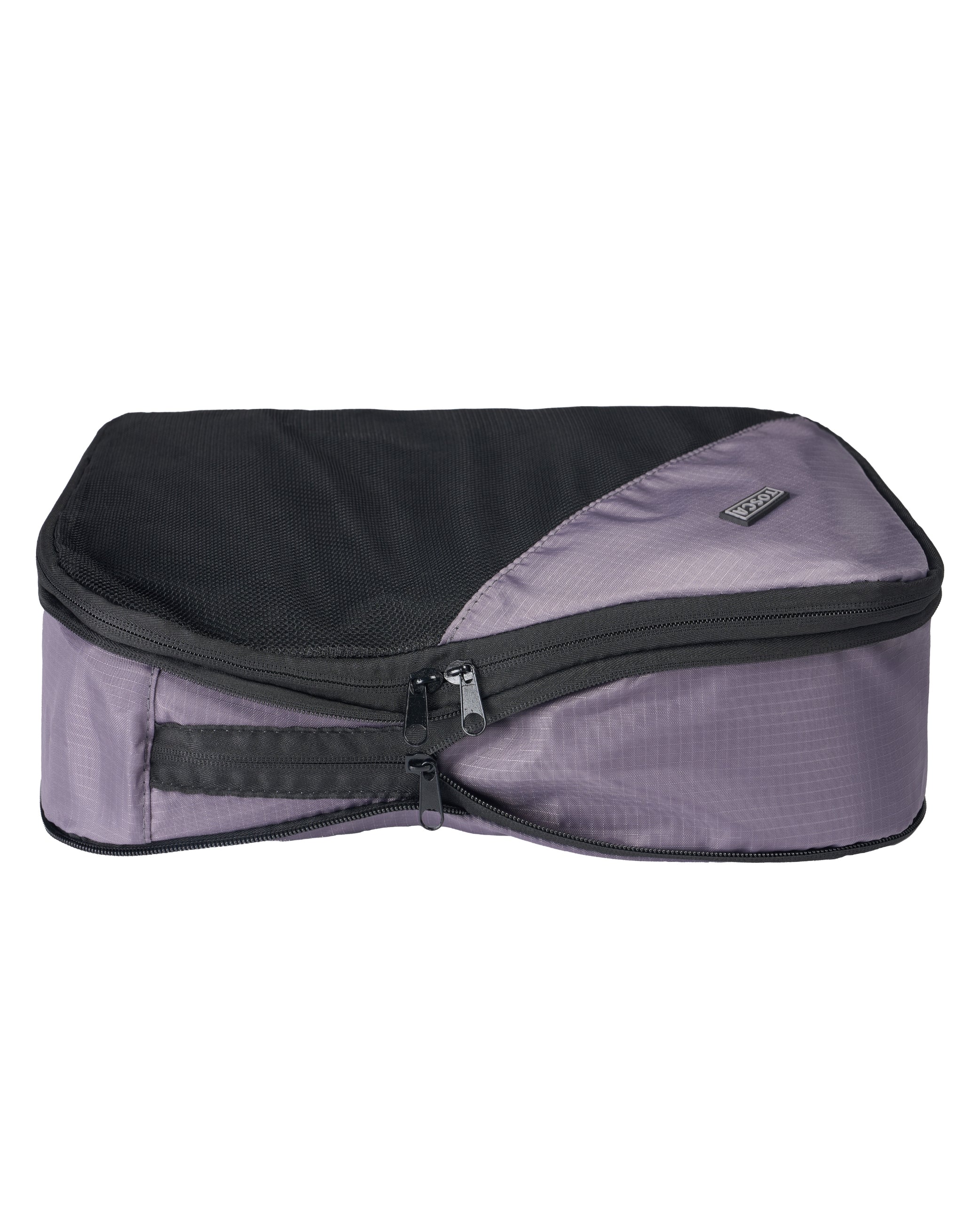Small Compression Packing Cube Pack (x2) Black / Grey - Image 3
