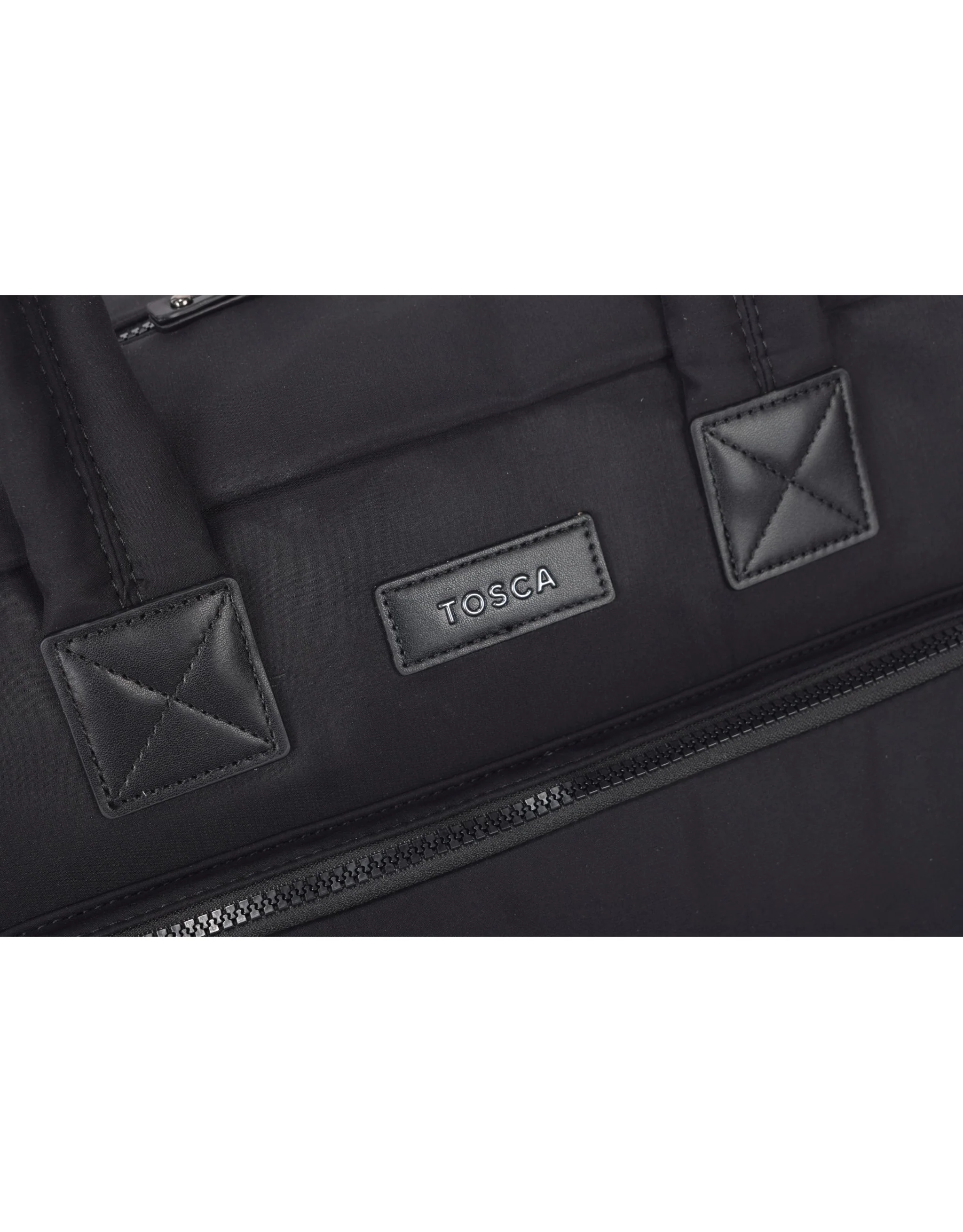 Metro Large Travel Split Tote Bag - Black Nylon - Image 8