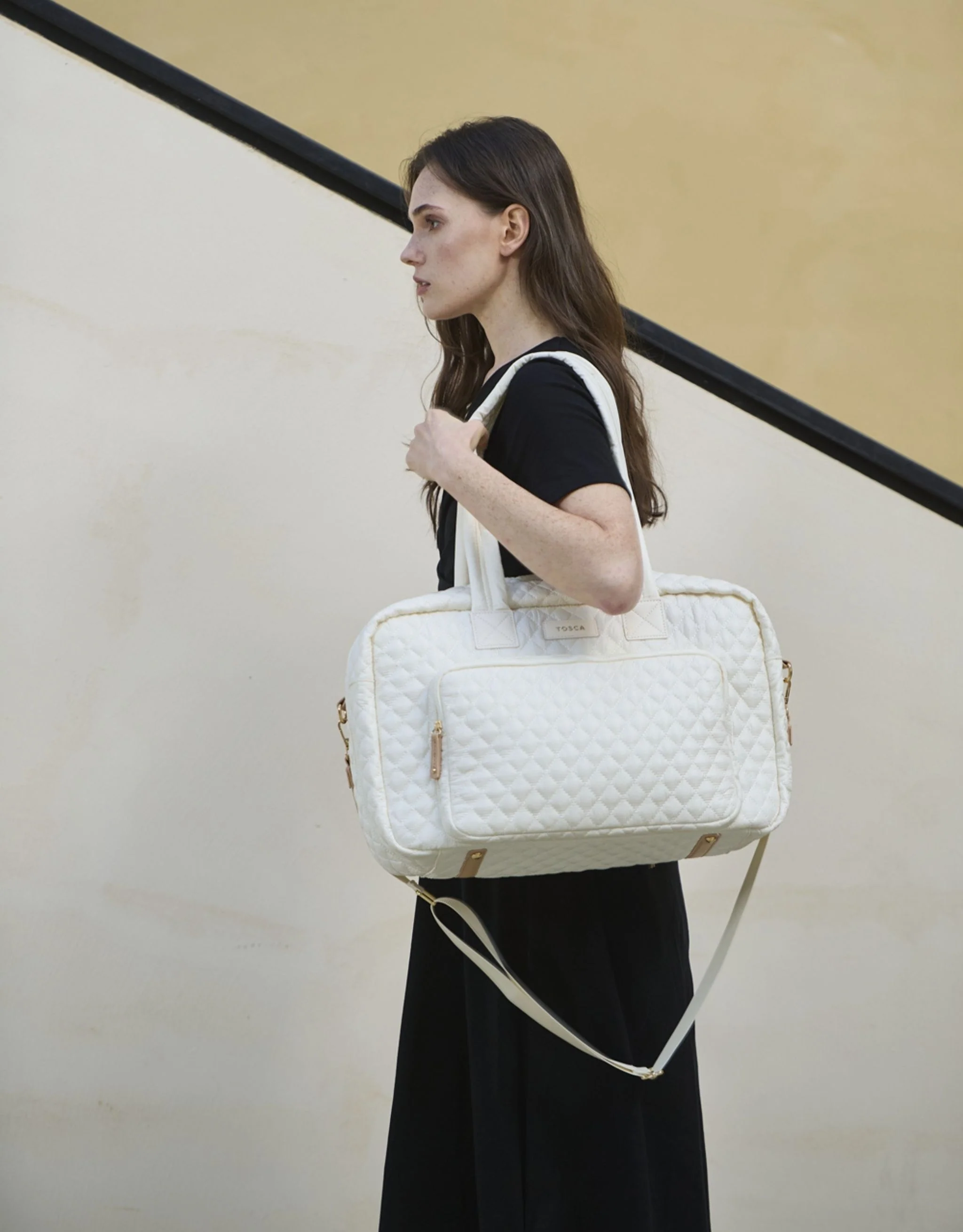 Metro Large Travel Split Tote Bag - Mushroom - Image 7