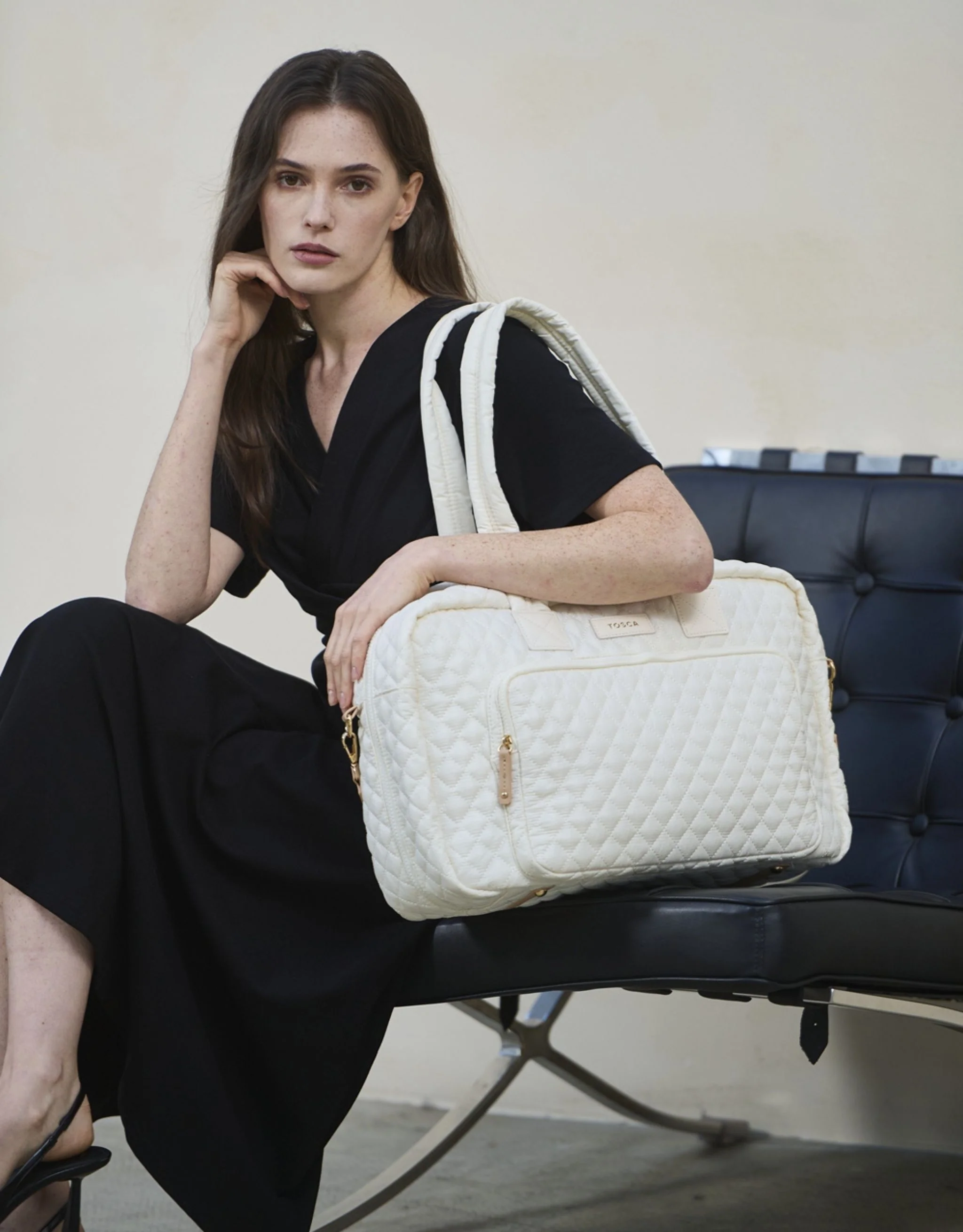 Metro Large Travel Split Tote Bag - Mushroom - Image 8