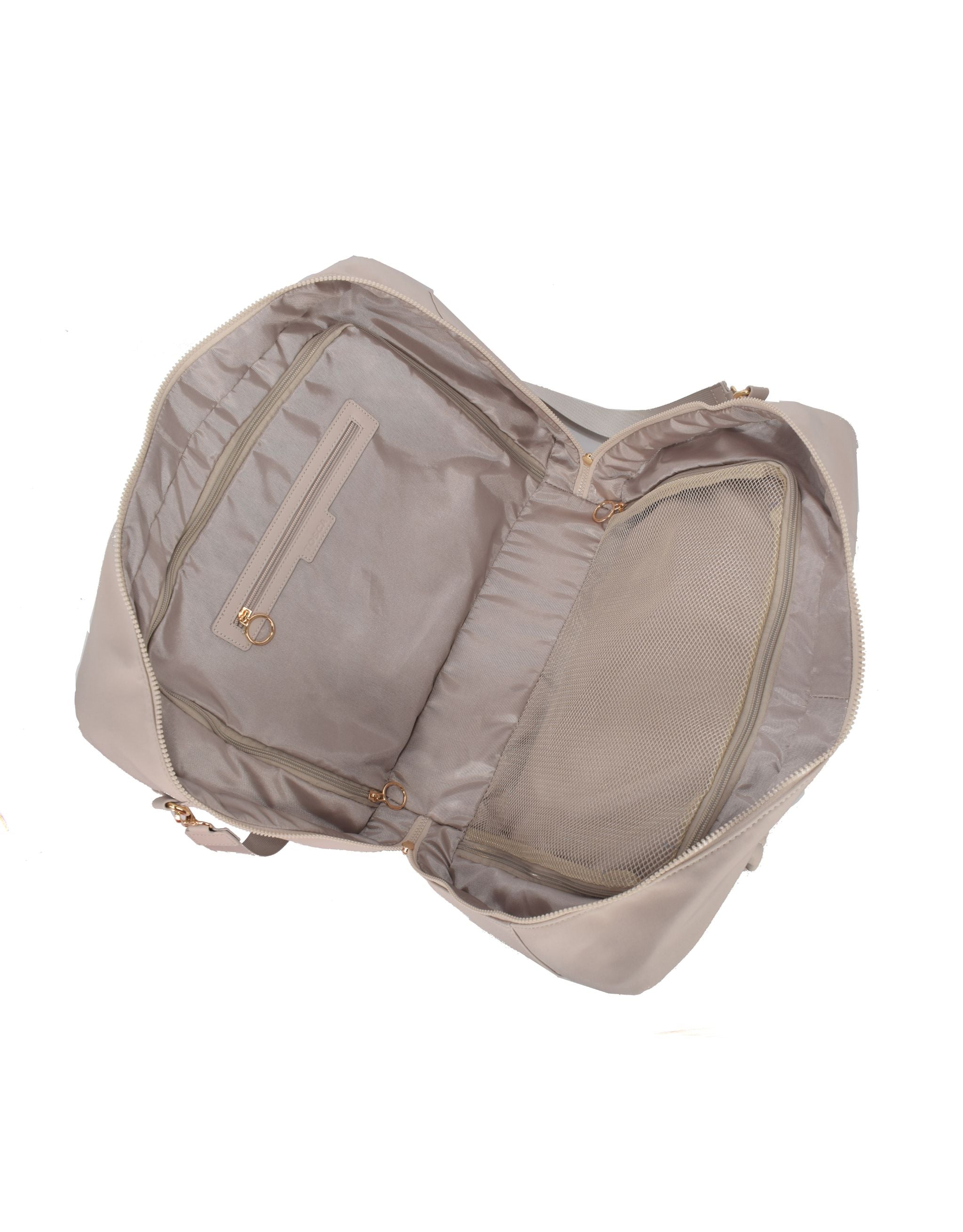 Metro Large Travel Split Tote Bag - Stone Nylon - Image 2