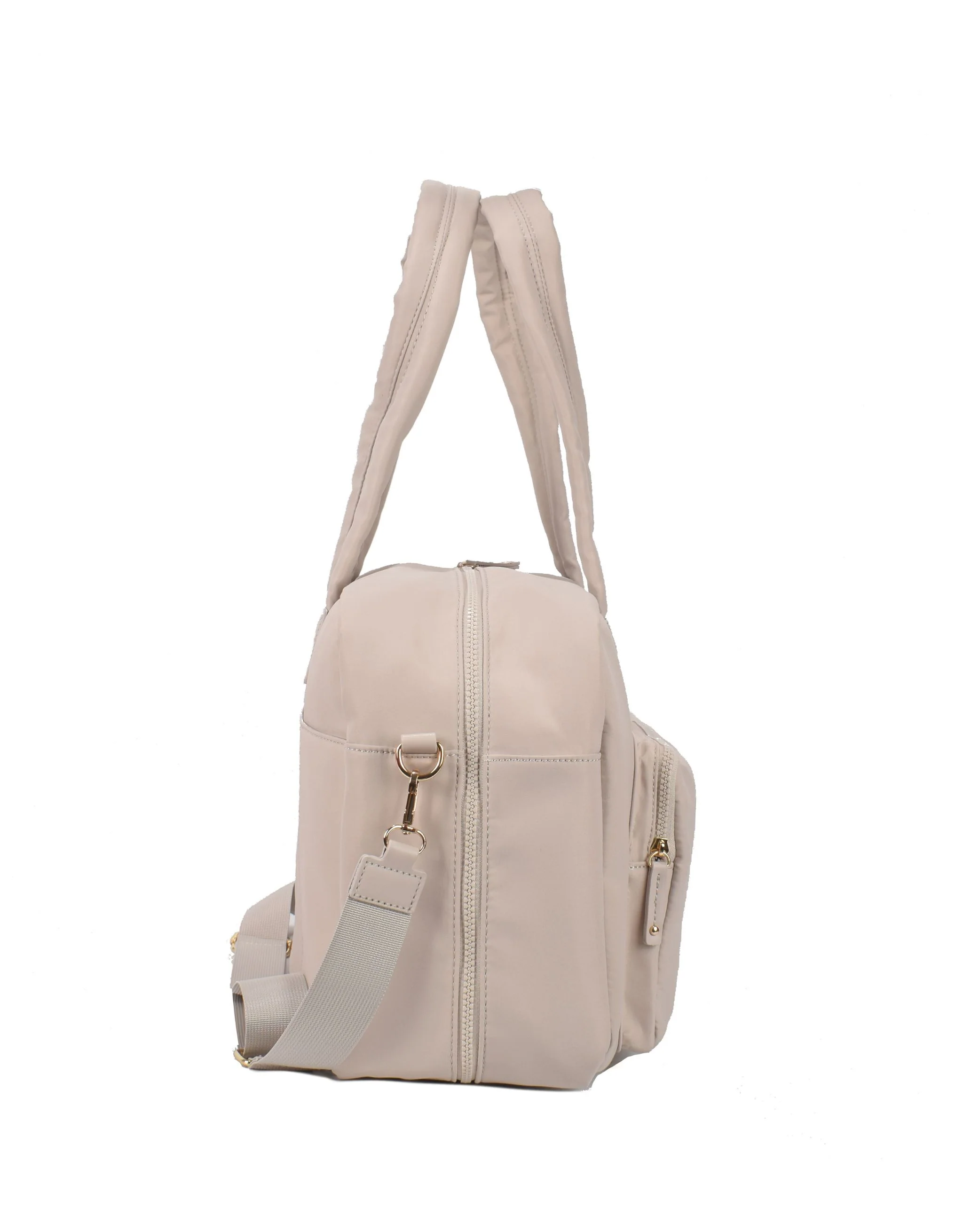 Metro Large Travel Split Tote Bag - Stone Nylon - Image 4
