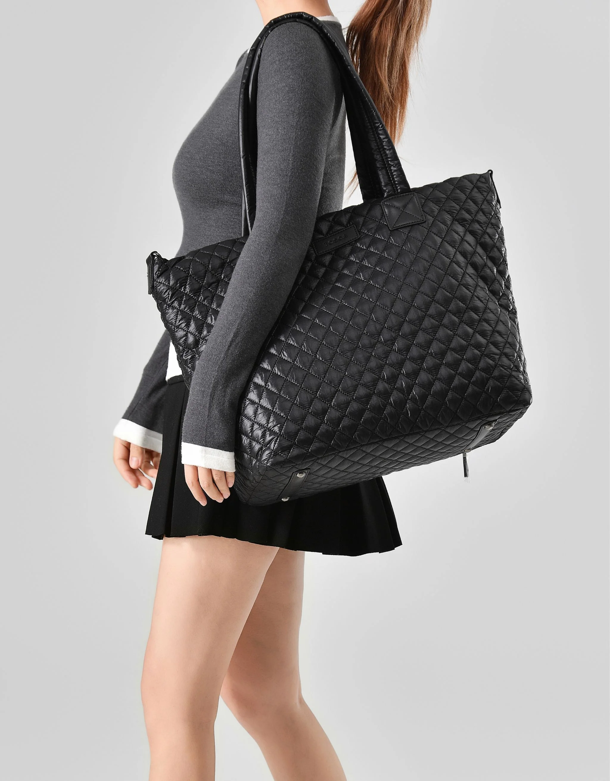 Metro Large Travel Tote Bag - Black - Image 6