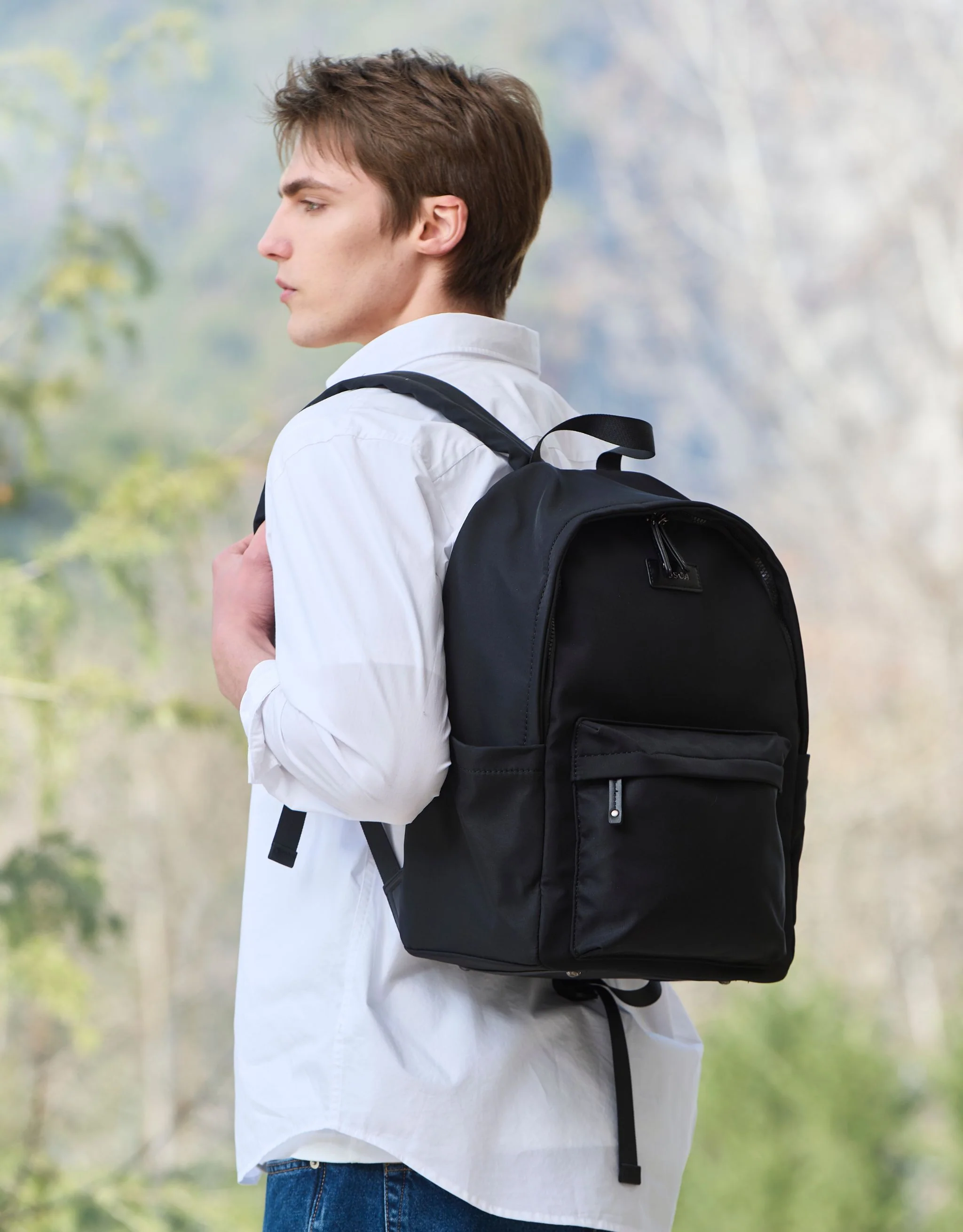 Metro Travel Backpack - Black Nylon - Image 6
