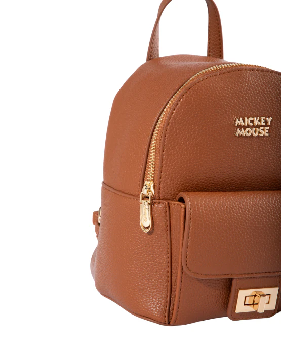 Mickey Mini Pebbled Backpack - Brown - Image 2