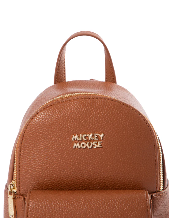 Mickey Mini Pebbled Backpack - Brown - Image 3