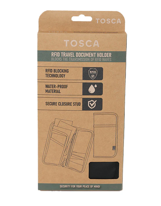 RFID Travel Document Holder - Black - Image 3