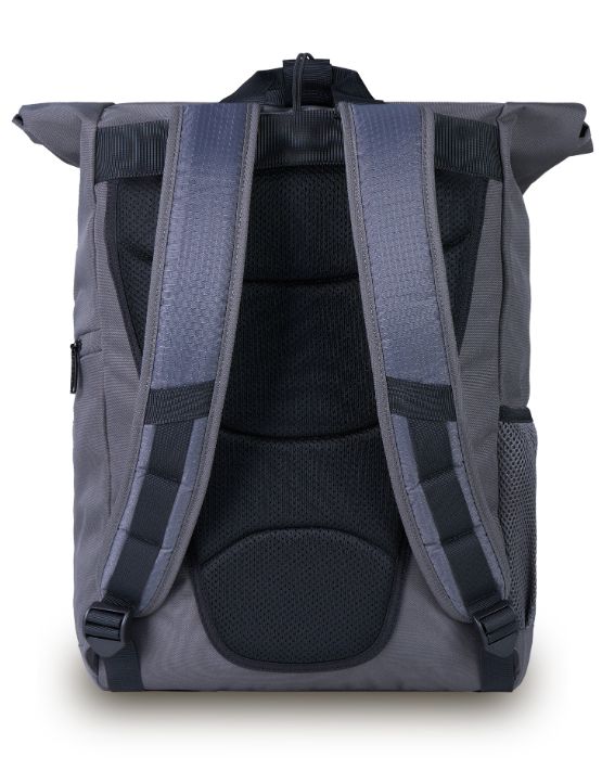 Roll Top Backpack - Grey - Image 3
