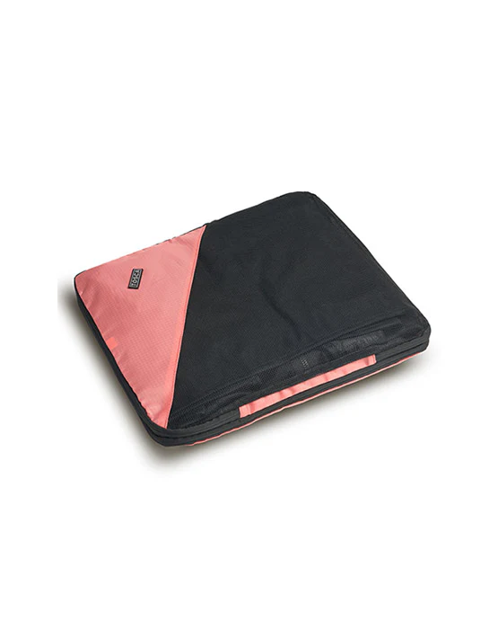 Small Compression Packing Cube Pack (x2) Coral / Black