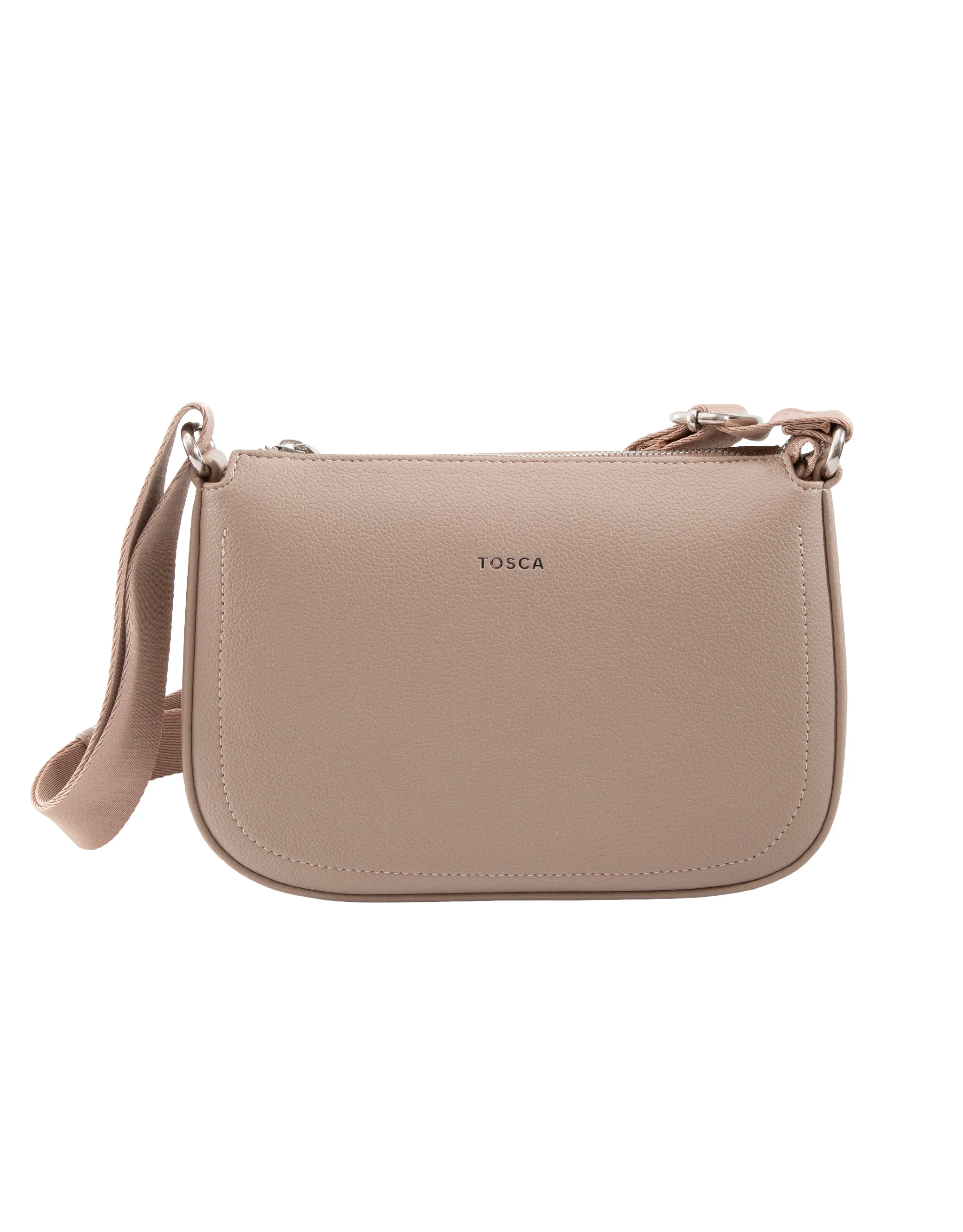 Small Crossbody Handbag - Taupe - Image 2