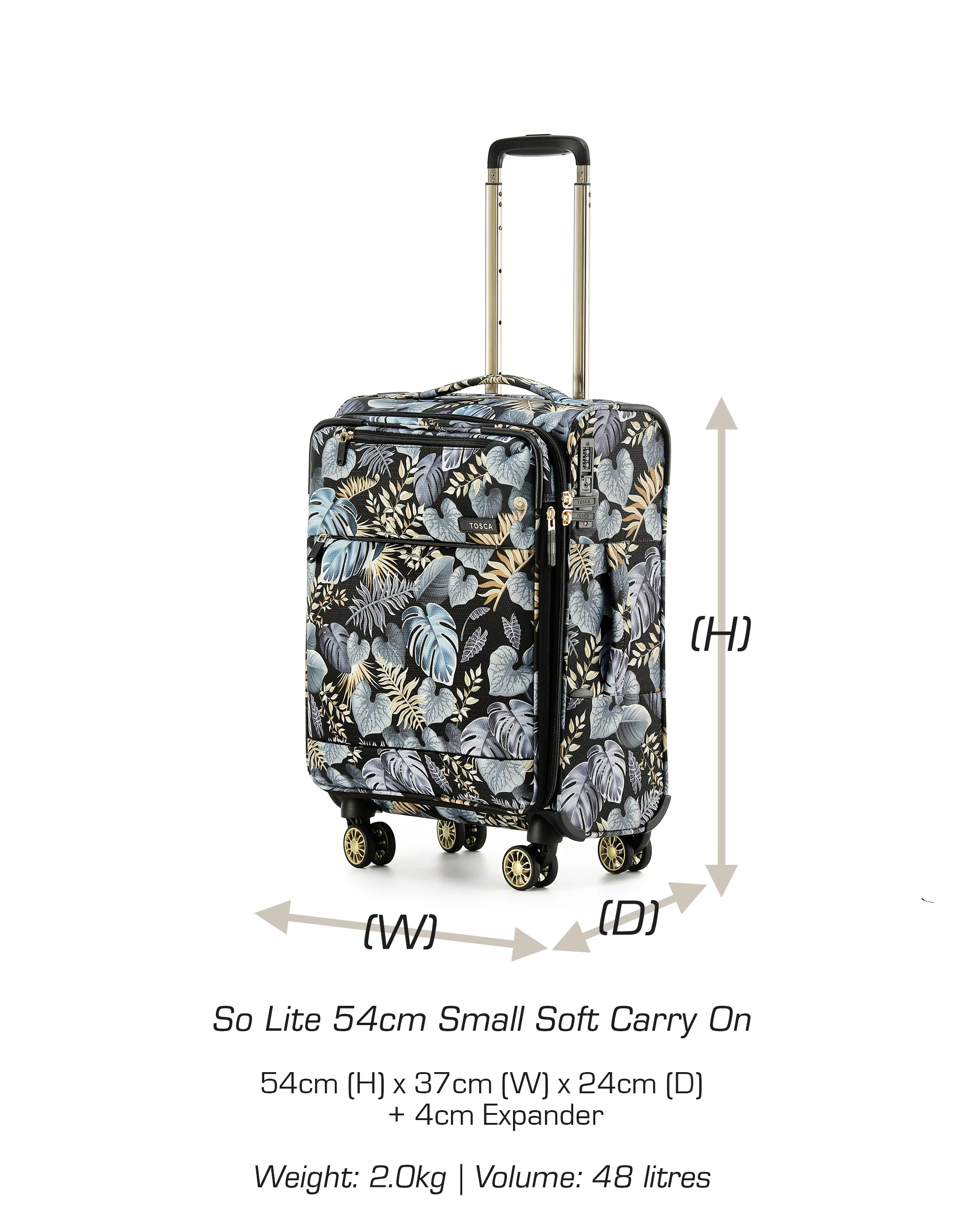 So Lite 54cm Small Soft Carry On - Golden Palm - Image 7