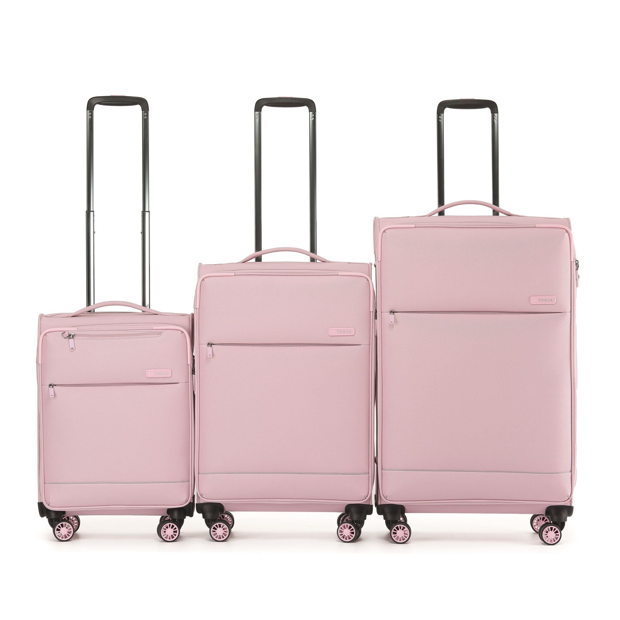 So Lite Soft Suitcase 3 Piece Set - Blush - Image 2