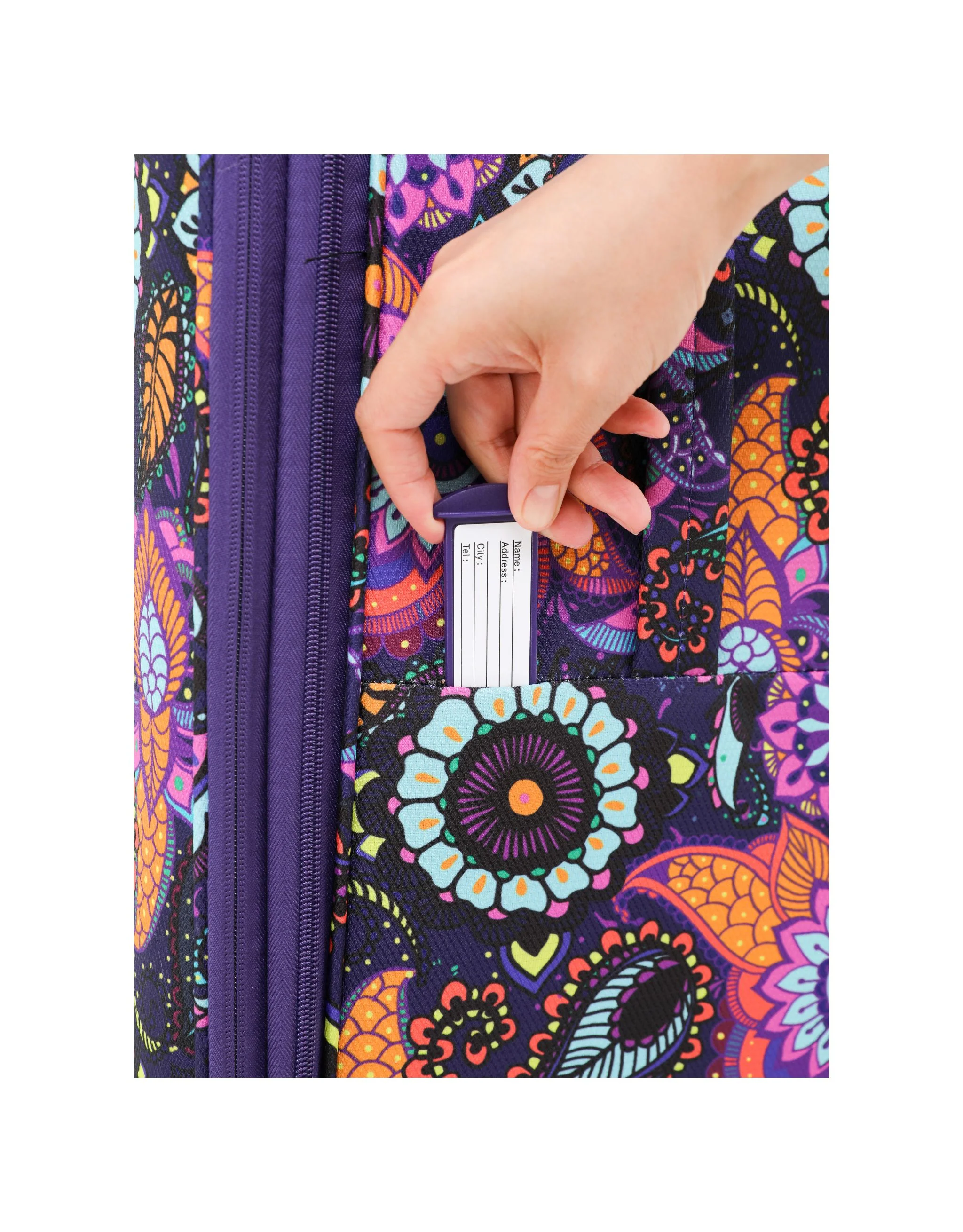 So Lite Soft Suitcase 3 Piece Set - Paisley - Image 8