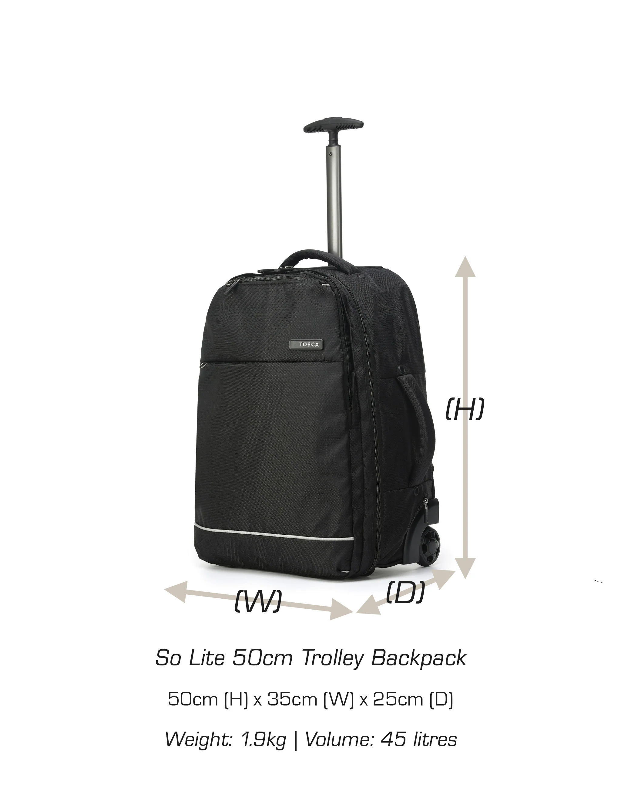 So Lite Trolley Backpack - Black - Image 6