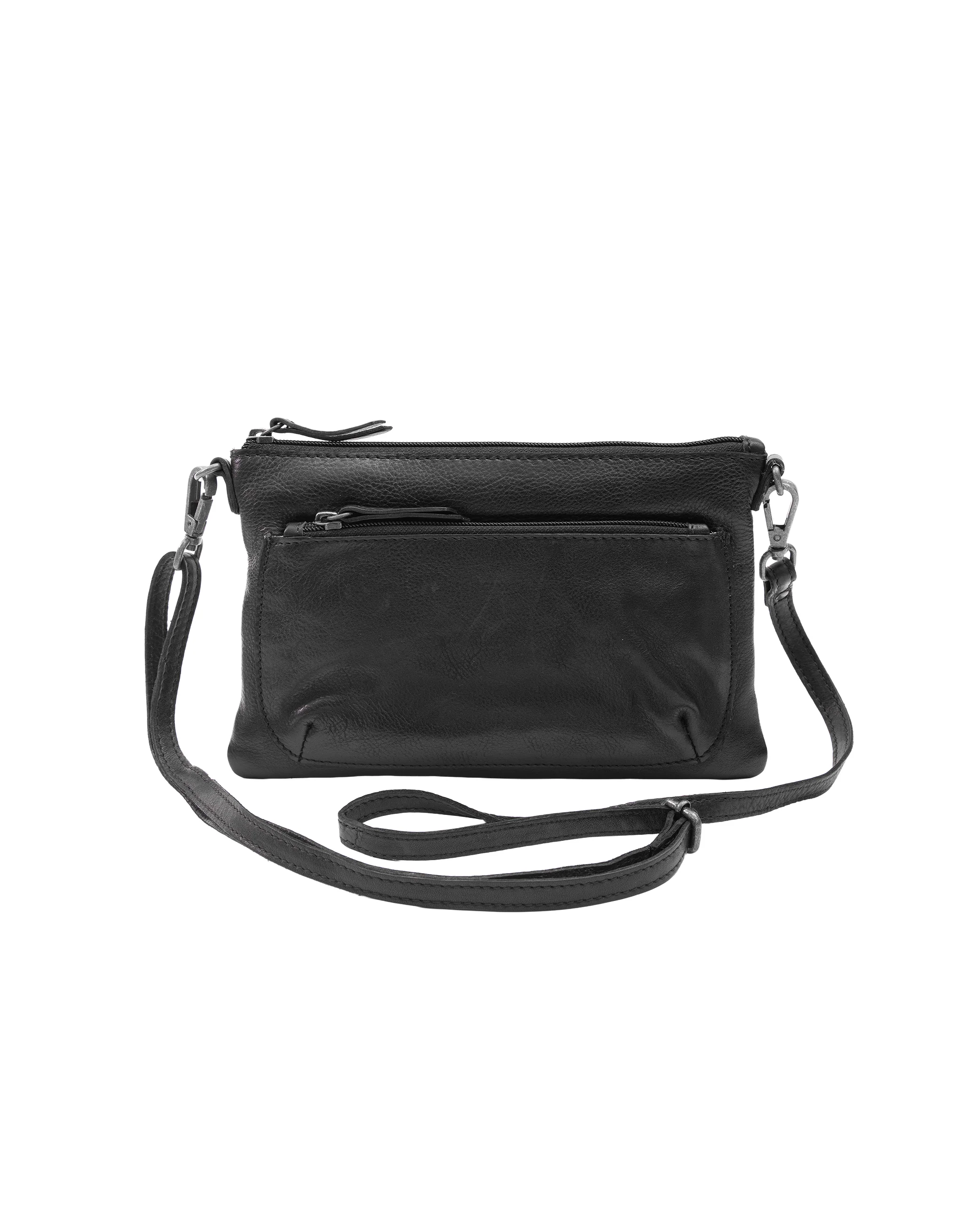 Soft Leather Cross Body Bag - Black - Image 2