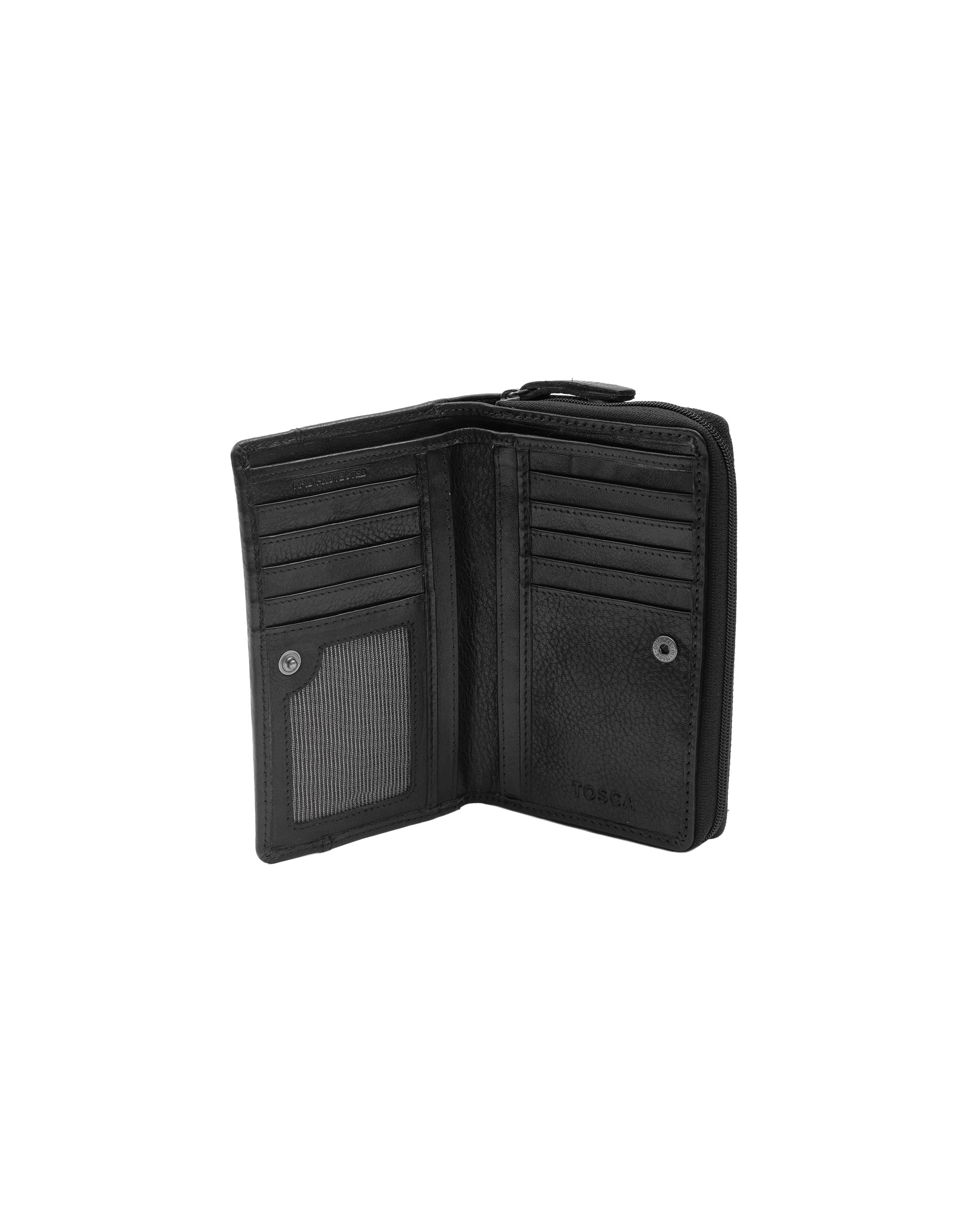 Soft Leather Ladies Wallet - Black - Image 3