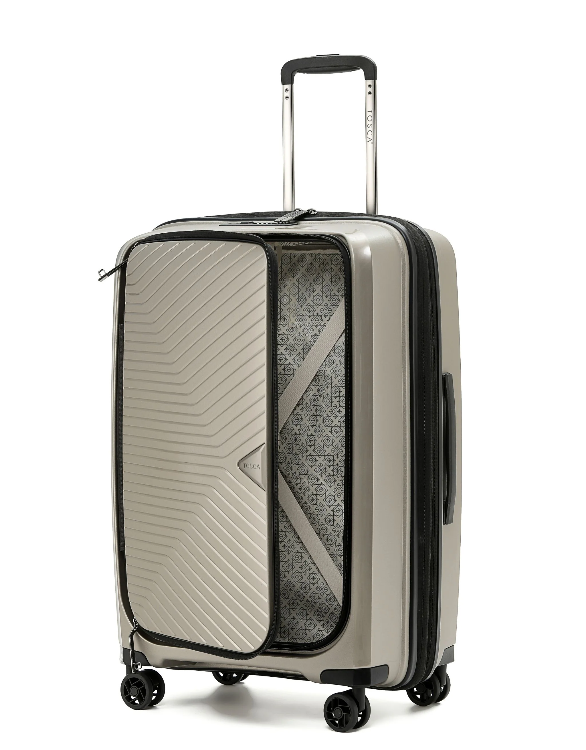 Space-X 66cm Medium Dual Opening Hard Suitcase - Champagne - Image 3