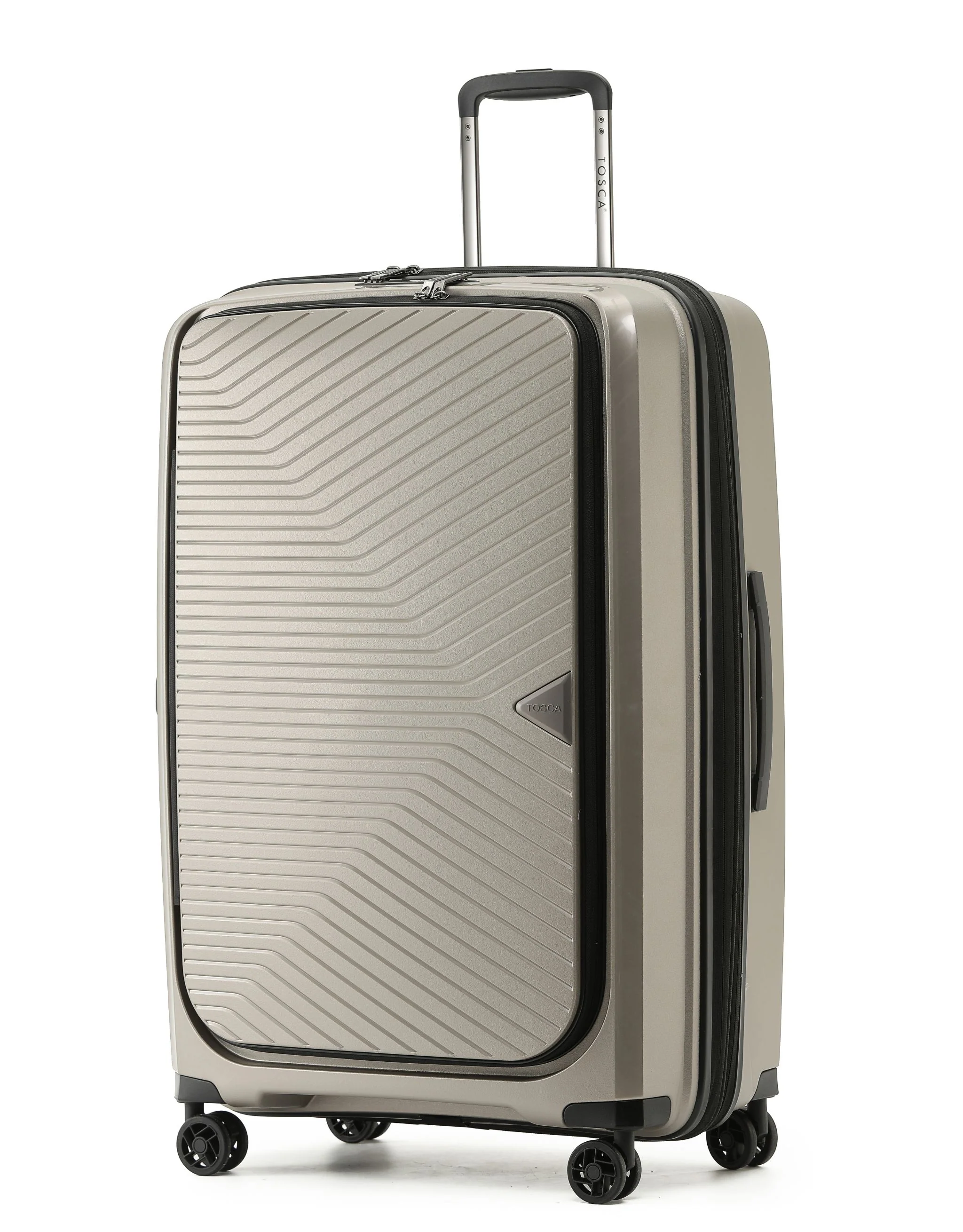 Space-X 76cm Large Dual Opening Hard Suitcase - Champagne