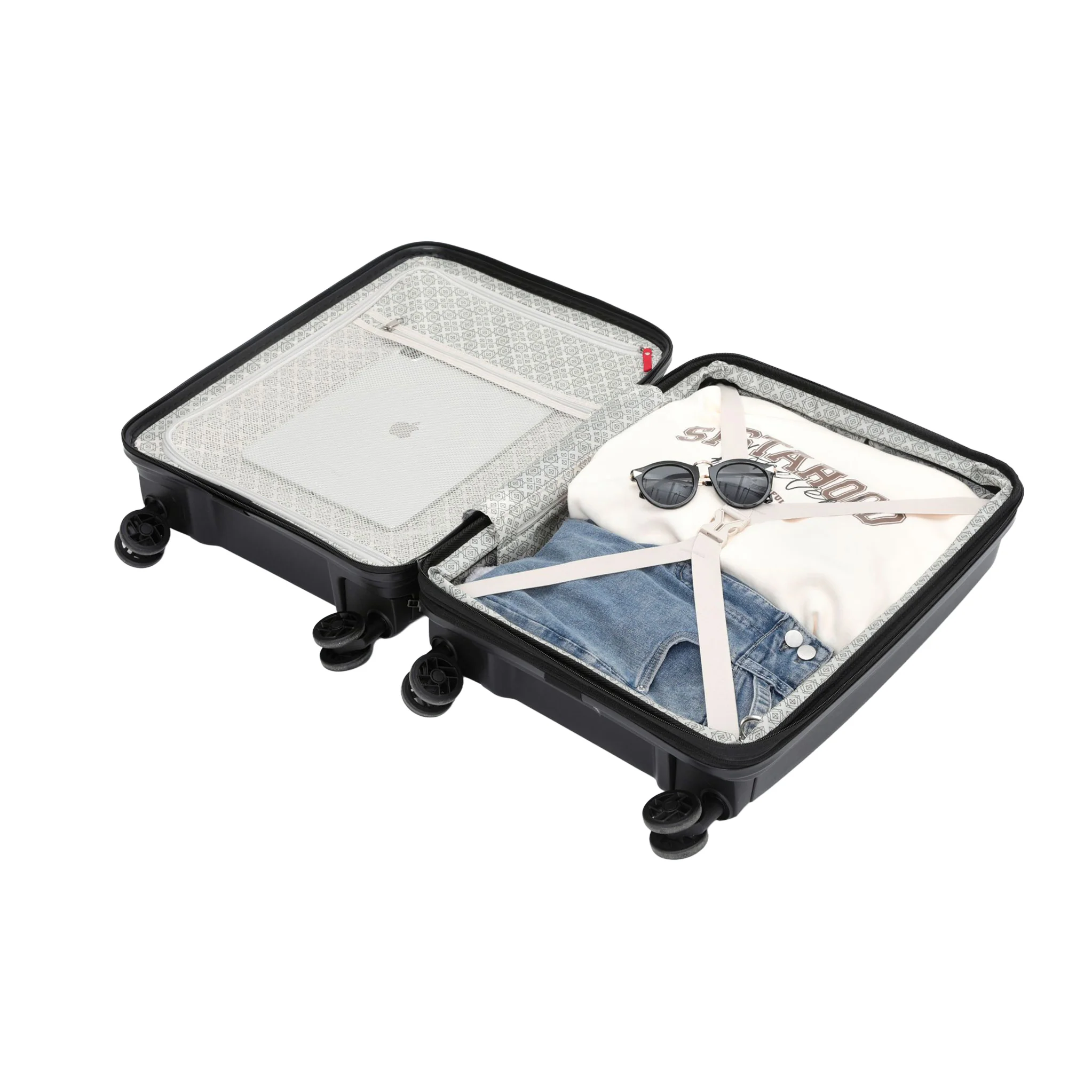 Space-X 76cm Large Dual Opening Hard Suitcase - Black - Image 6