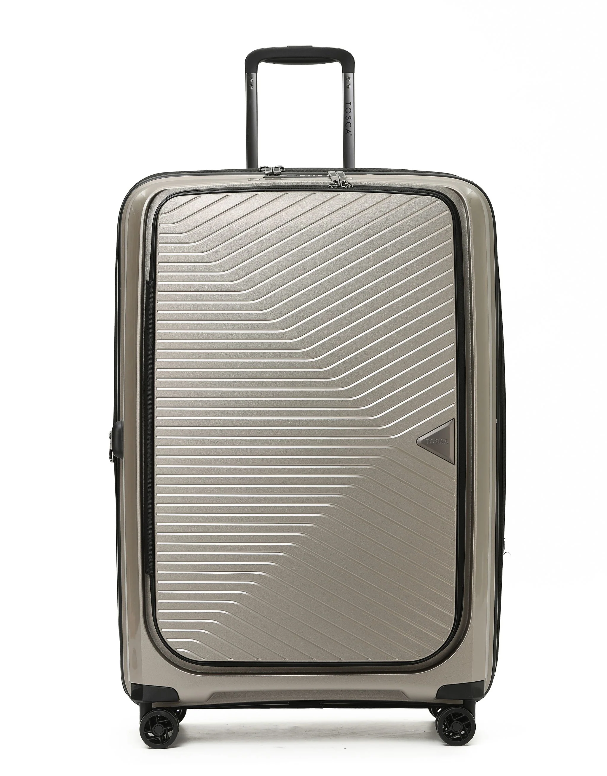 Space-X 76cm Large Dual Opening Hard Suitcase - Champagne - Image 2
