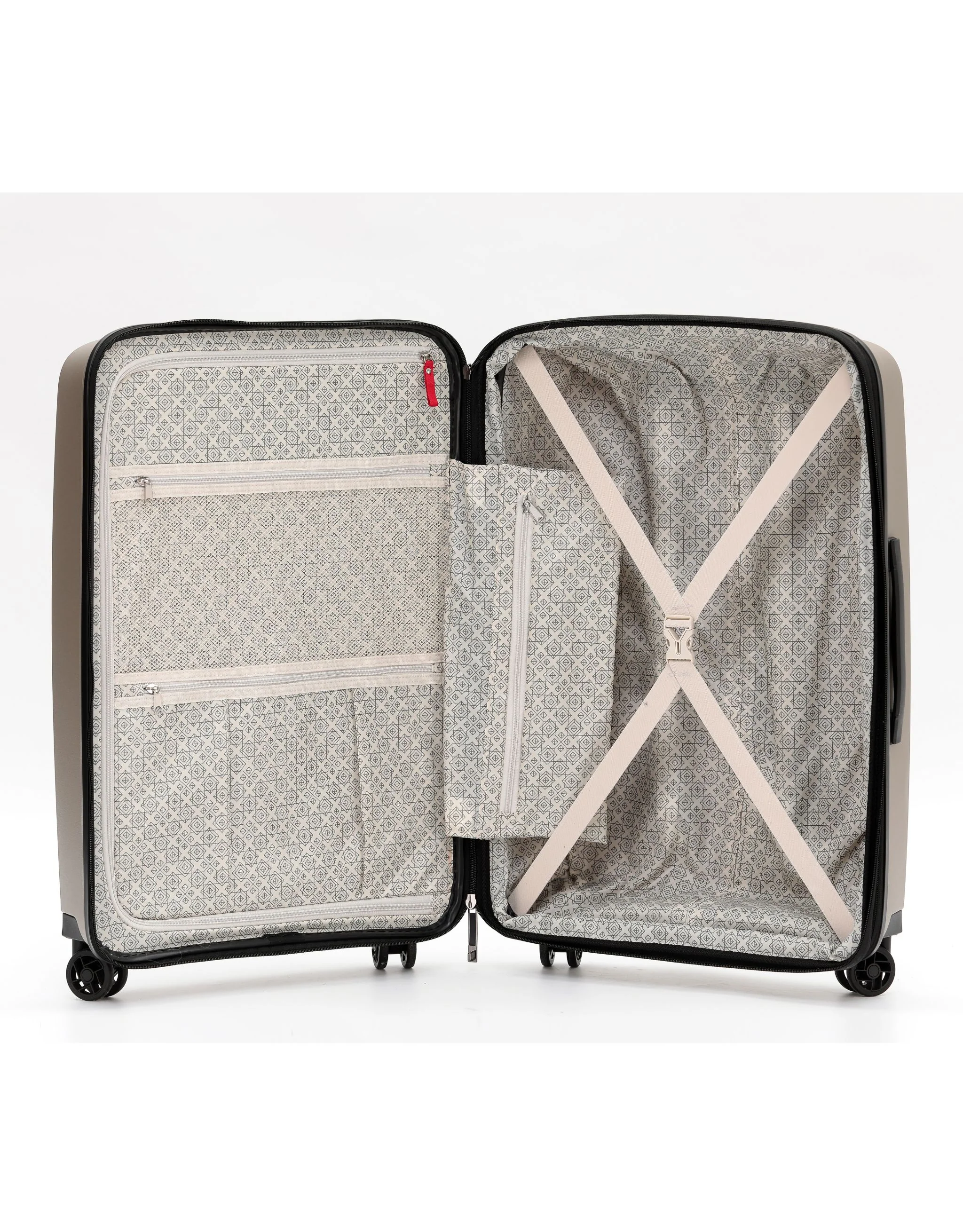 Space-X Dual Opening Hard Suitcase 3 Piece Set - Champagne - Image 3