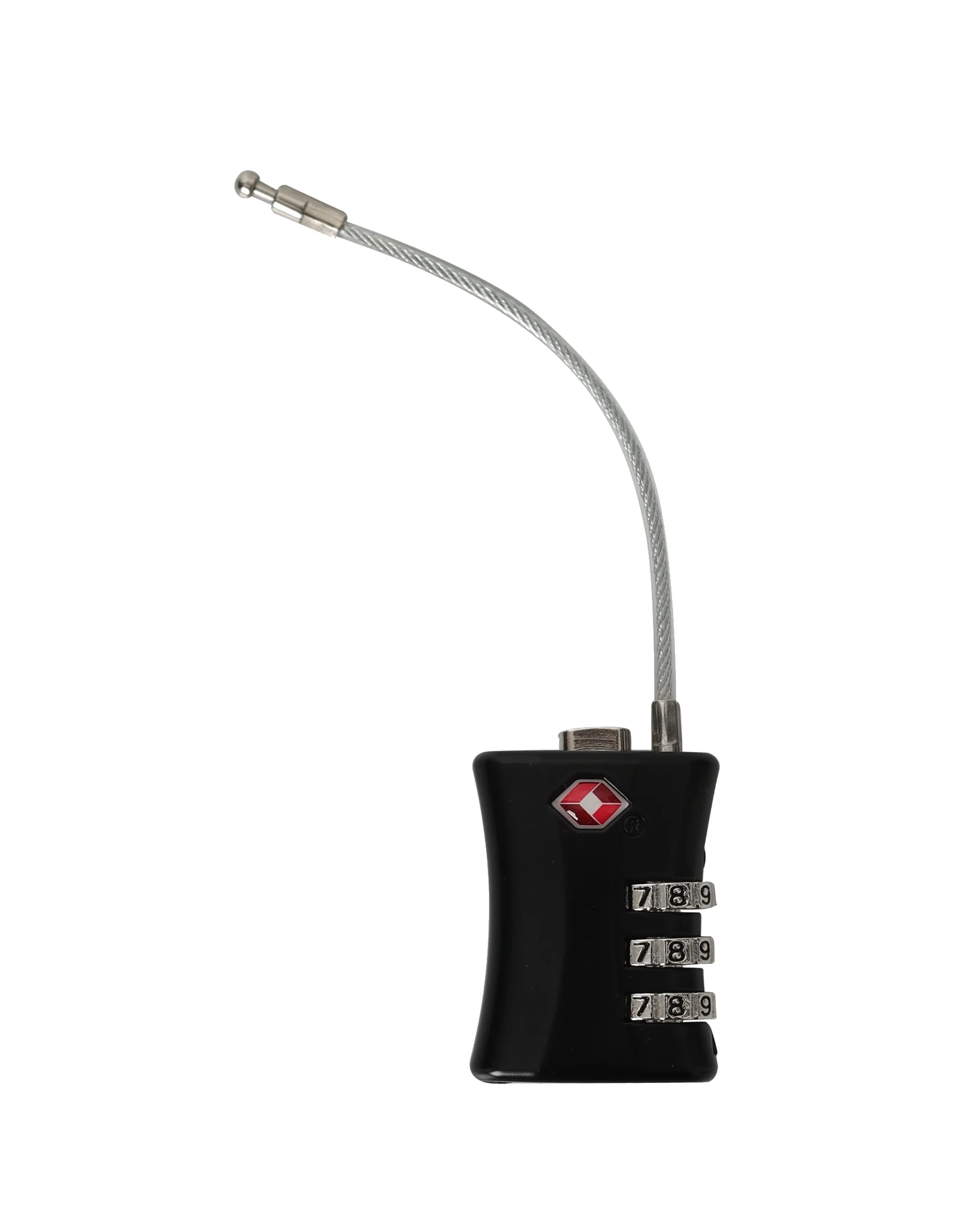 TSA Combination Lock With Cables - Black - Image 2