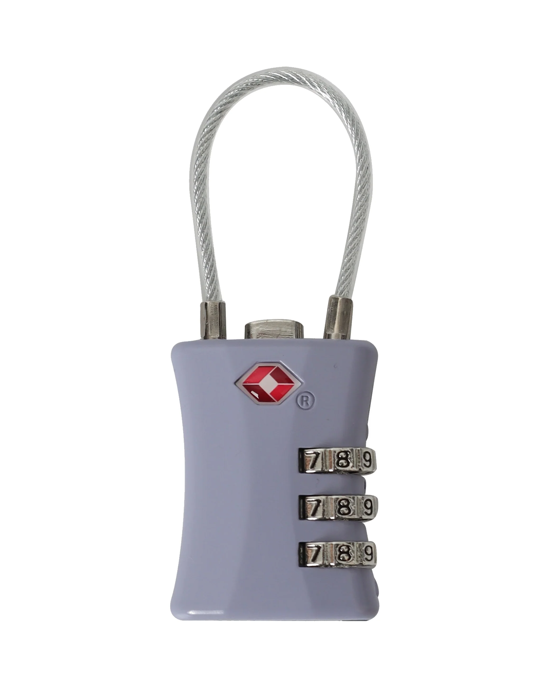 TSA Combination Lock With Cables - Lavender