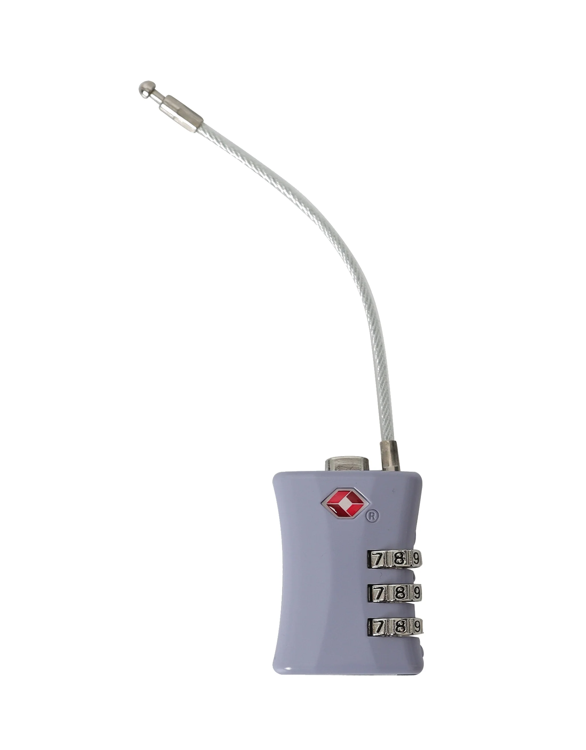TSA Combination Lock With Cables - Lavender - Image 2