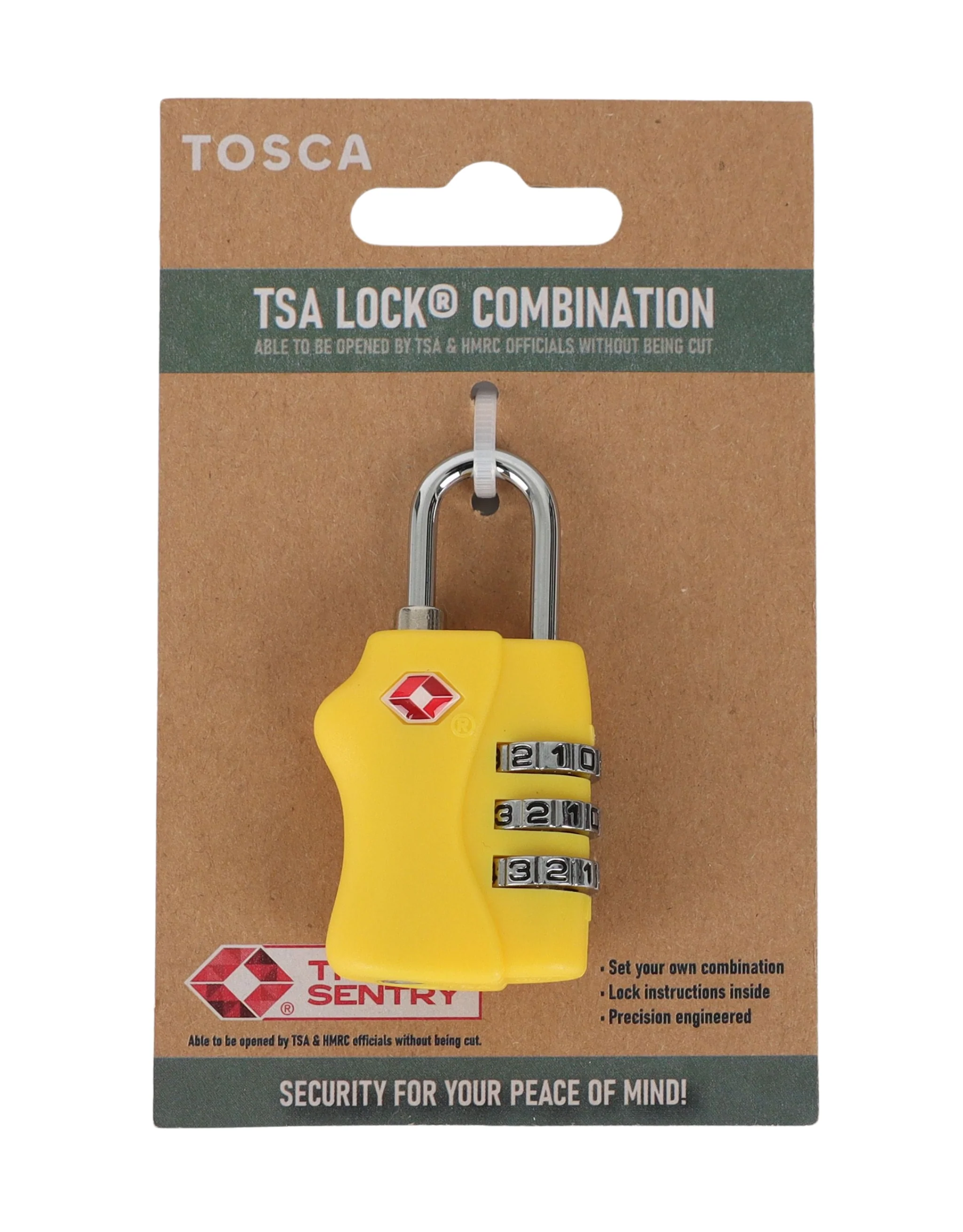 TSA Combination Lock - Yellow