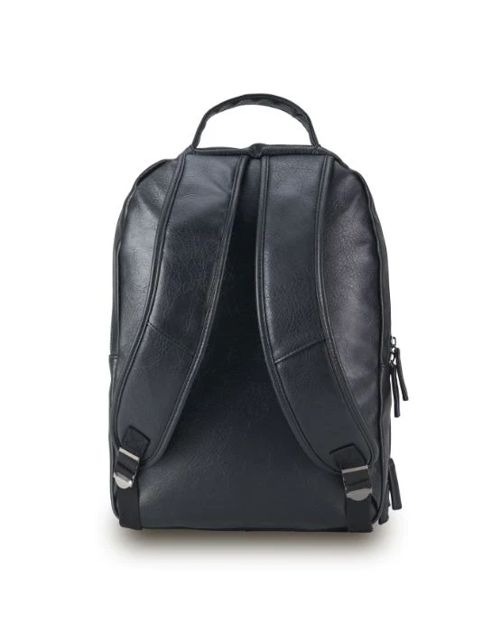 Vegan Leather Backpack - Black - Image 2