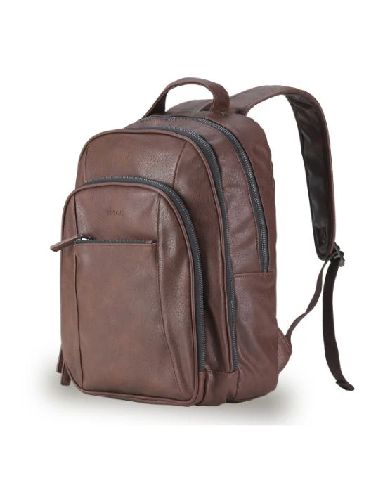 Vegan Leather Backpack - Chocolate