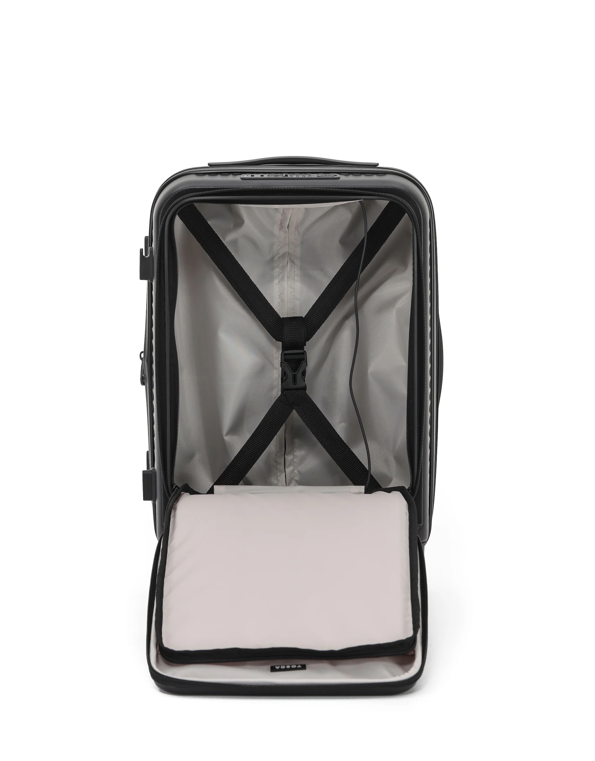 Zen Front Opening Hard Suitcase 3 Piece Set - Black - Image 4