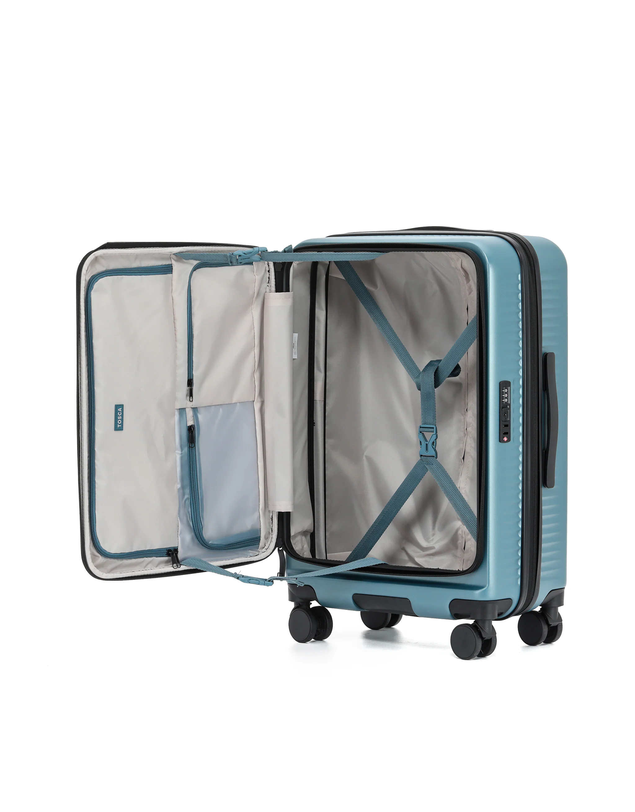 Zen Front Opening Hard Suitcase 3 Piece Set - Slate - Image 9