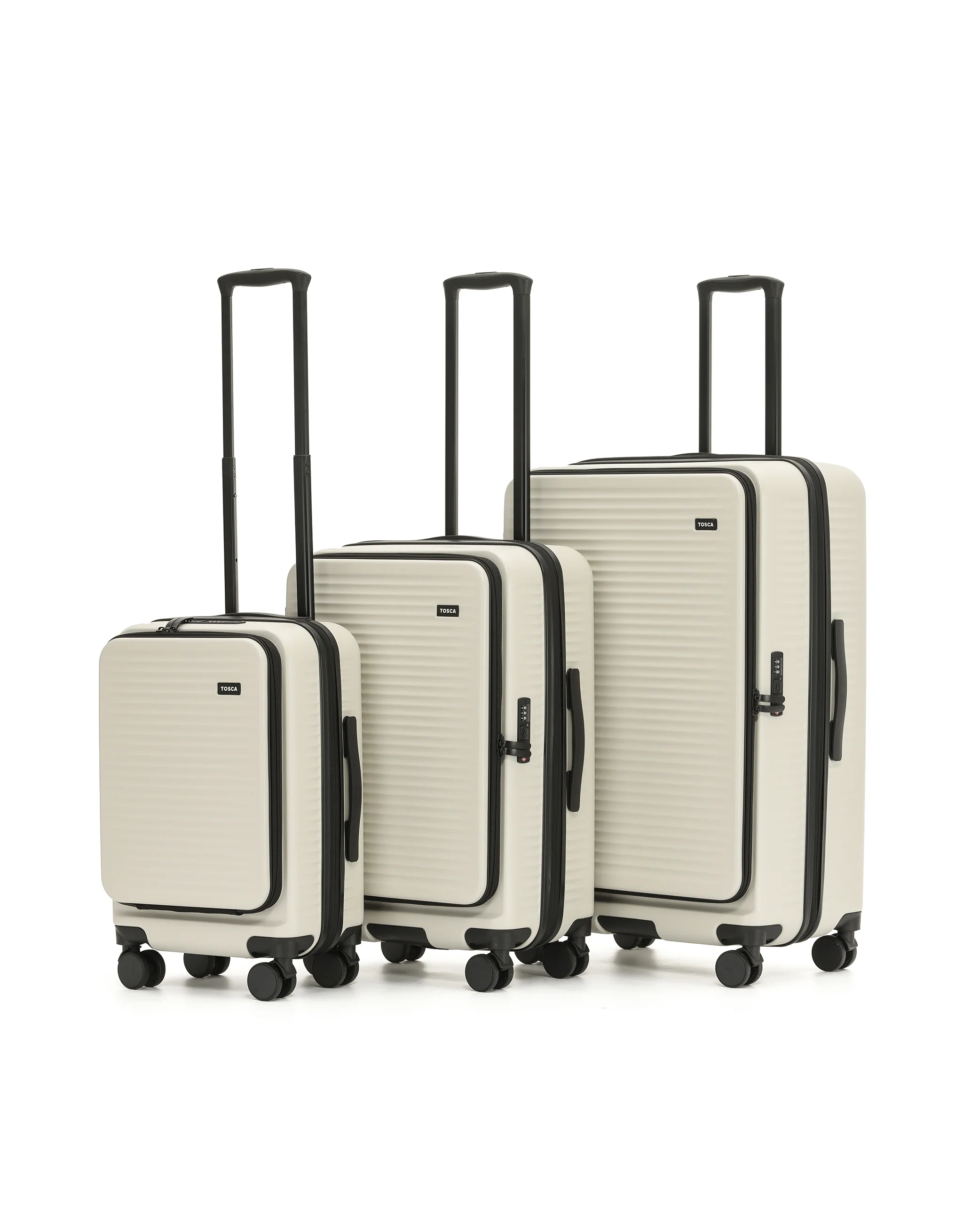 Zen 65cm Medium Front Opening Hard Suitcase - Stone - Image 5