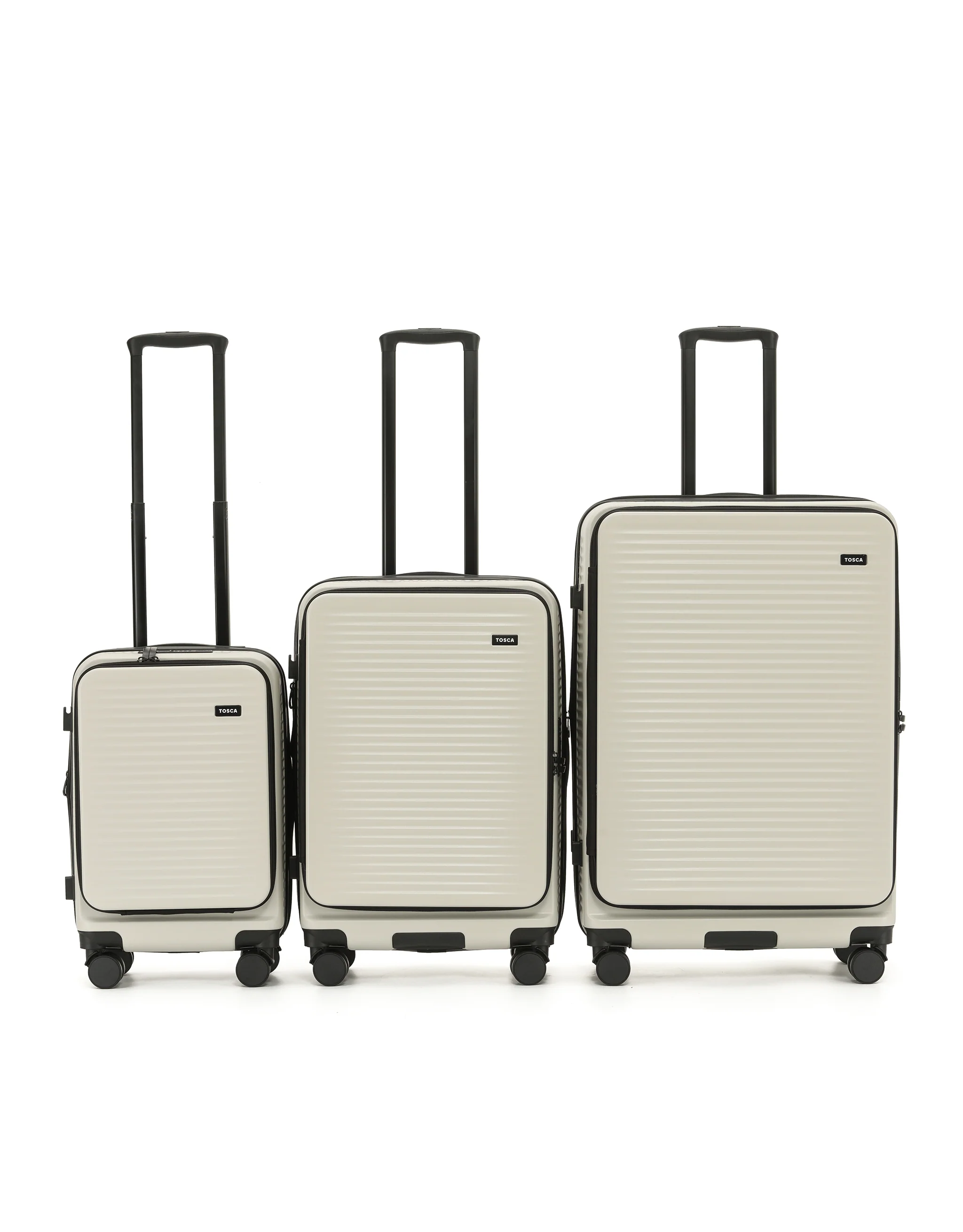 Zen 65cm Medium Front Opening Hard Suitcase - Stone - Image 4