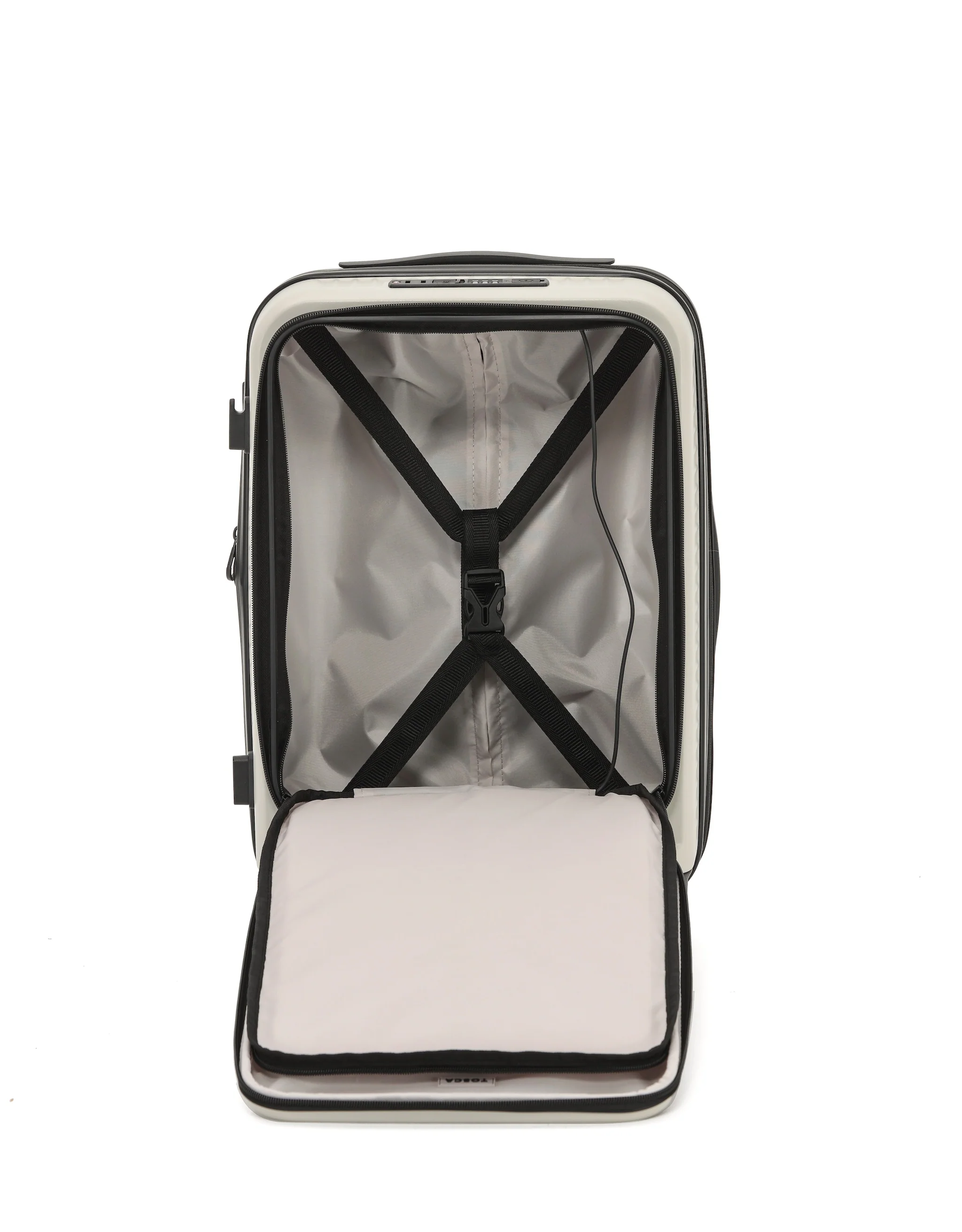 Zen Front Opening Hard Suitcase 3 Piece Set - Stone - Image 6